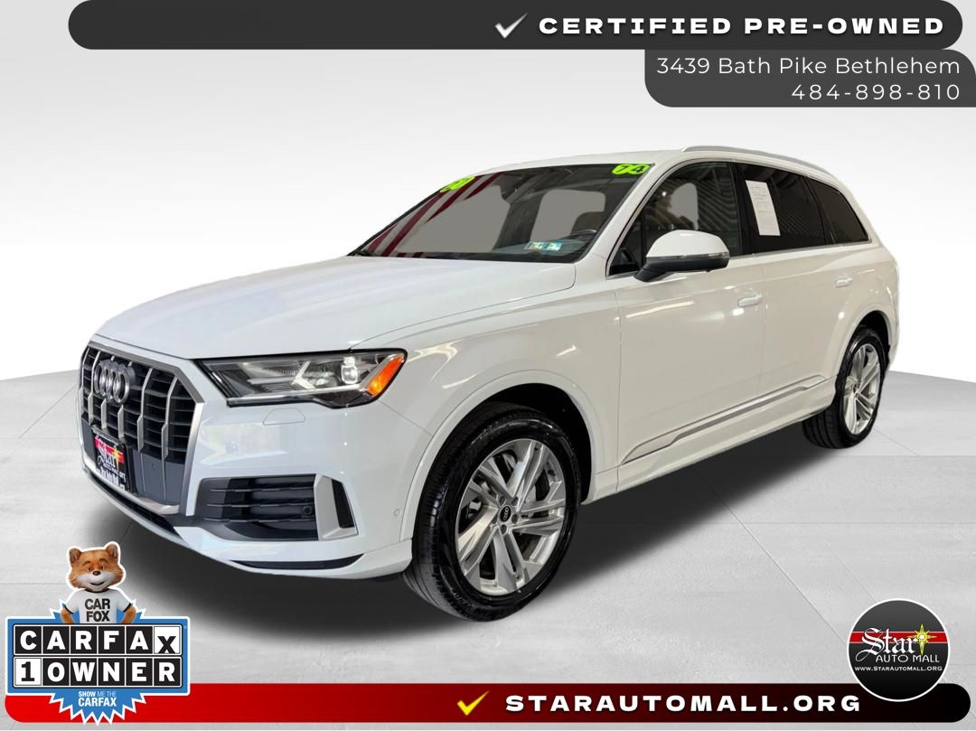 Carrara White 2021 Audi Q7 SUV / Crossover All-Wheel Drive 8-Speed Automatic