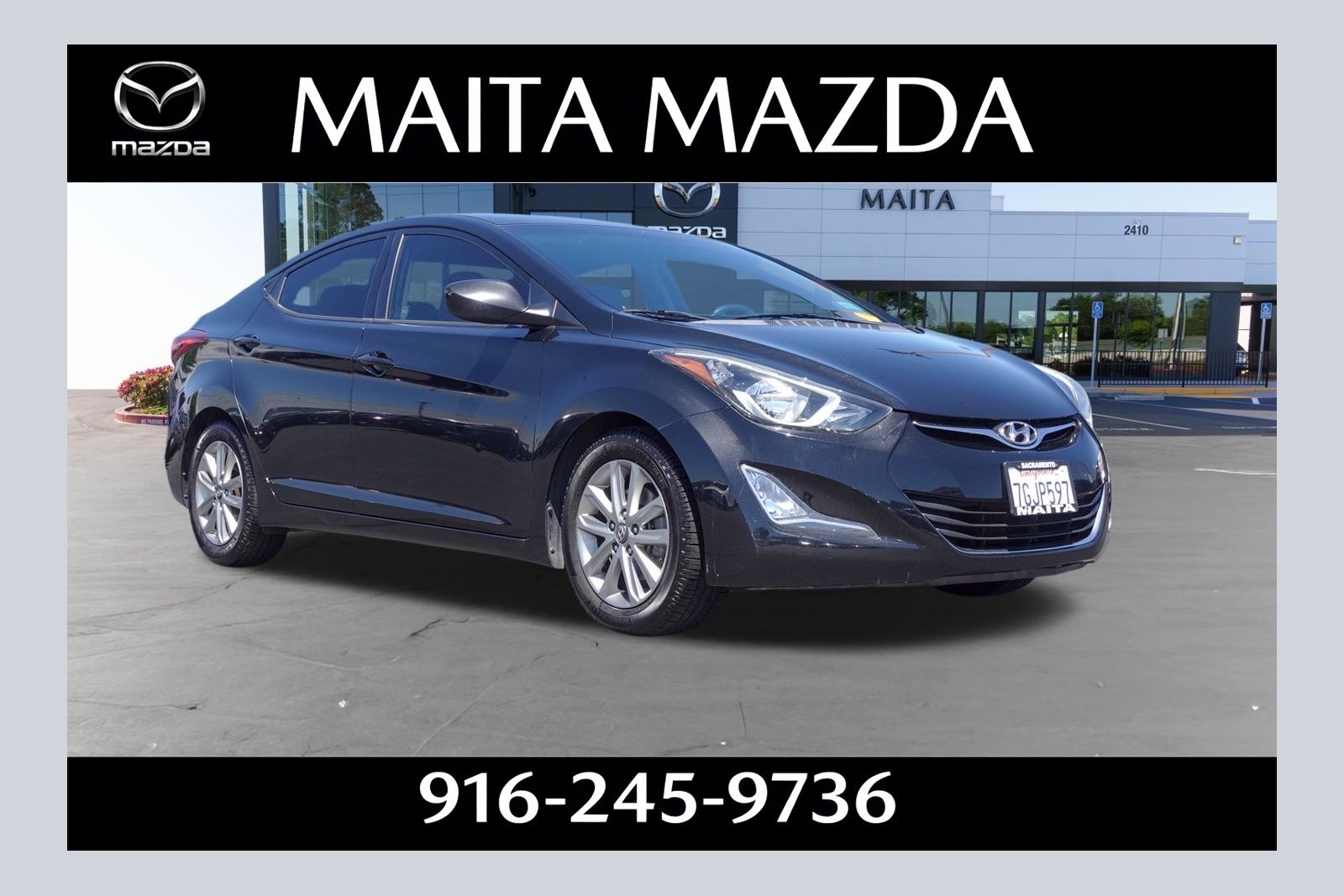 Phantom Black 2014 Hyundai Elantra Sedan Front-Wheel Drive 6-Speed Automatic Overdrive