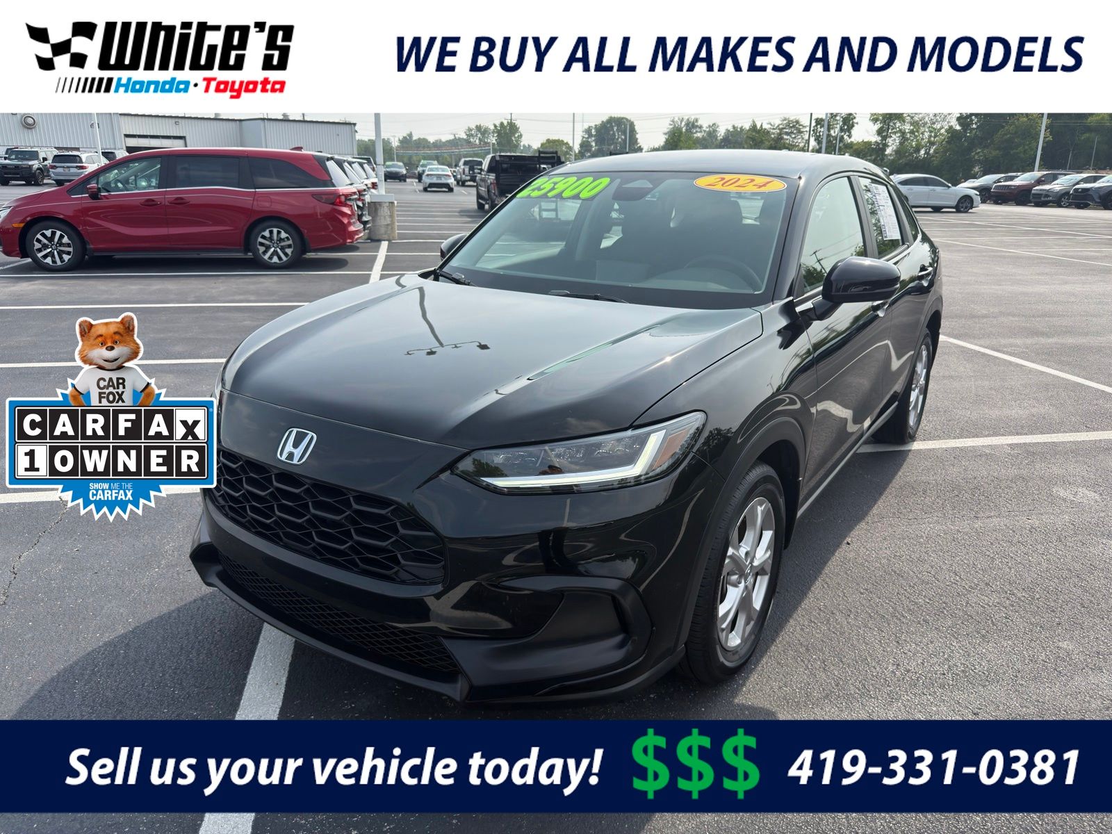 Crystal Black Pearl 2024 Honda HR-V SUV / Crossover All-Wheel Drive Continuously Variable Transmission