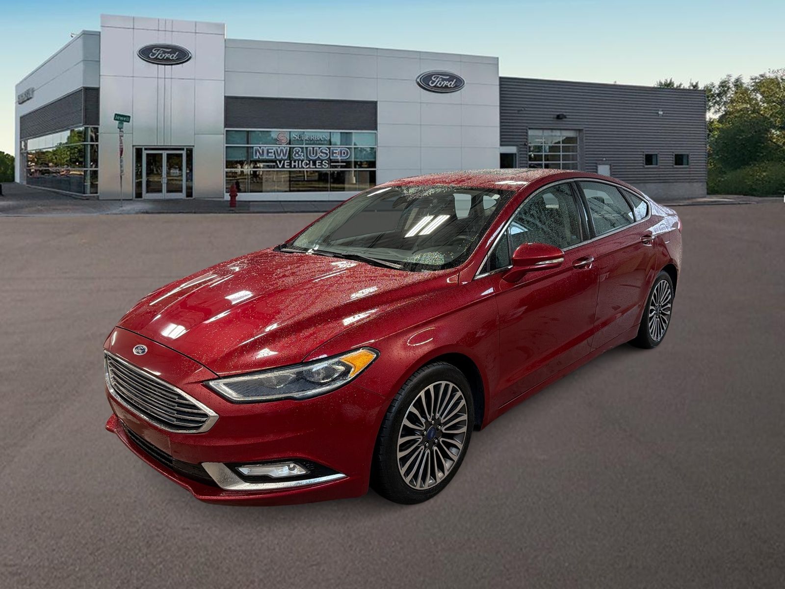 Ruby Red Metallic Tinted Clearcoat 2017 Ford Fusion Titanium Sedan Front-Wheel Drive 6-Speed Automatic