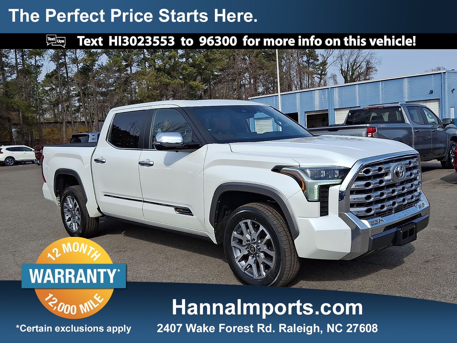White (Wind Chill Pearl) 2024 Toyota Tundra 1794 Edition CrewMax Cab 4WD Pickup Truck Four-Wheel Drive Automatic