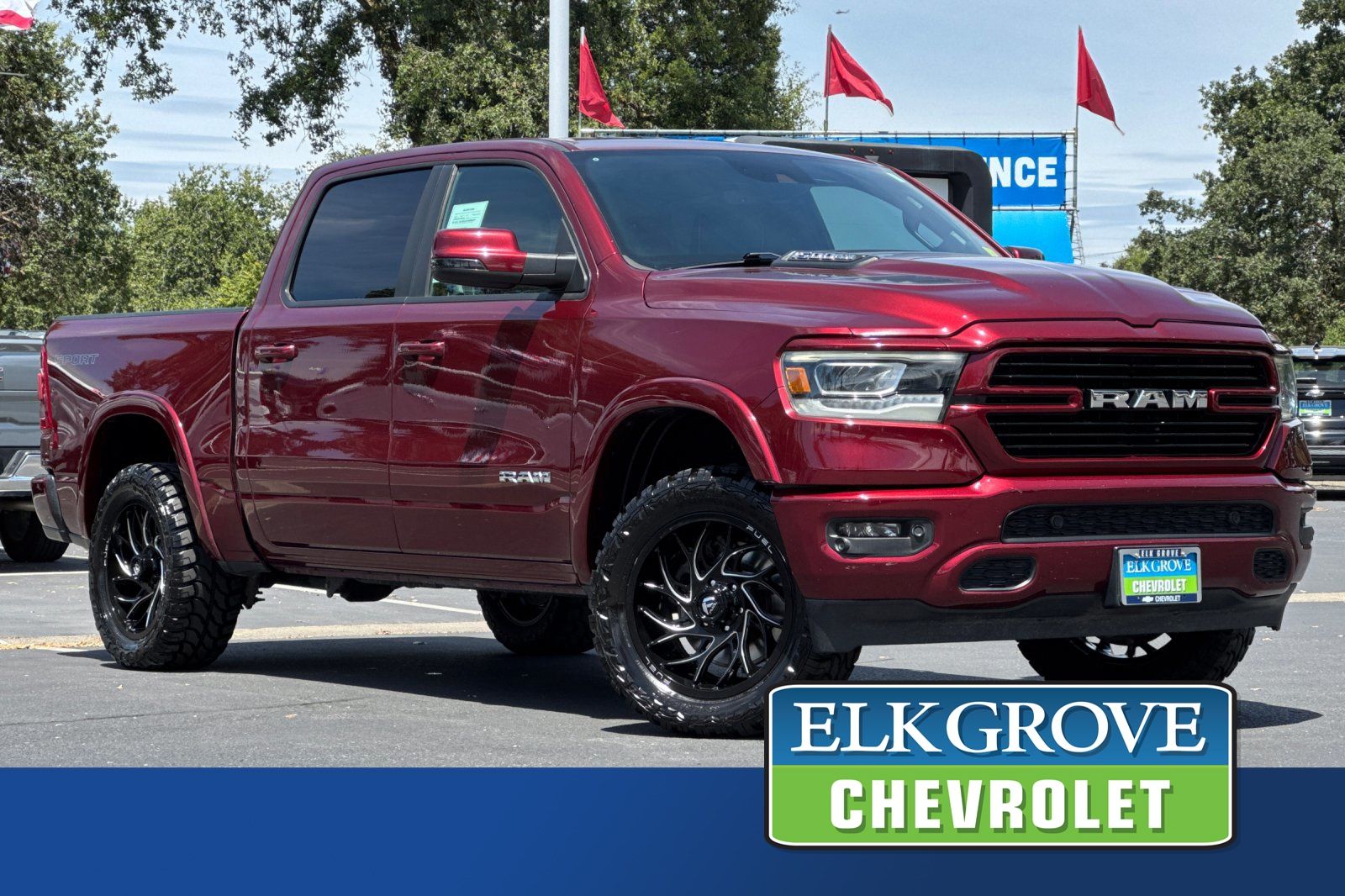 Red 2021 RAM 1500 Pickup Truck Four-Wheel Drive 8-Speed Automatic
