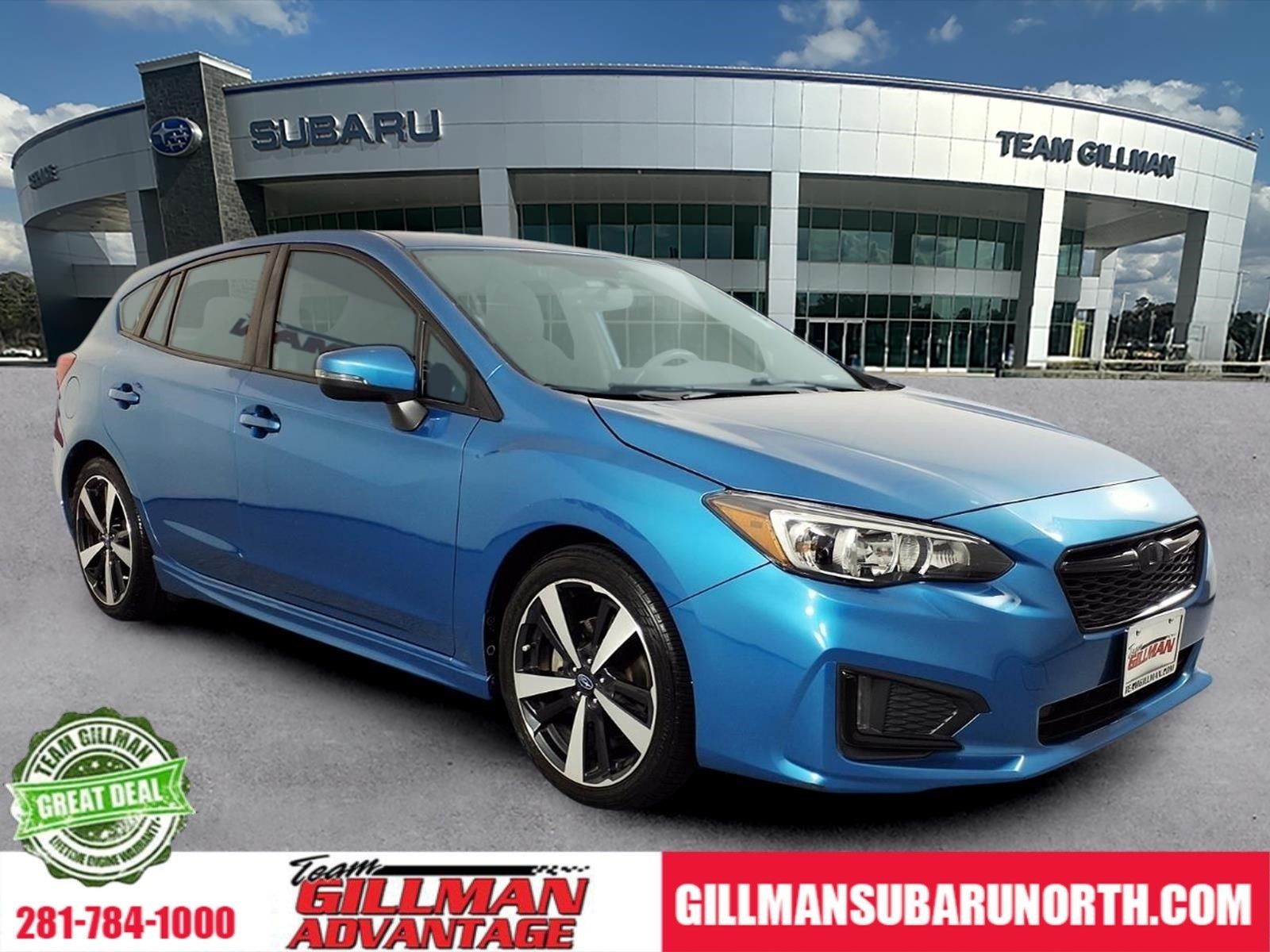 Island Blue Pearl 2019 Subaru Impreza 2.0i Sport Hatchback AWD with EyeSight Package Hatchback Continuously Variable Transmission