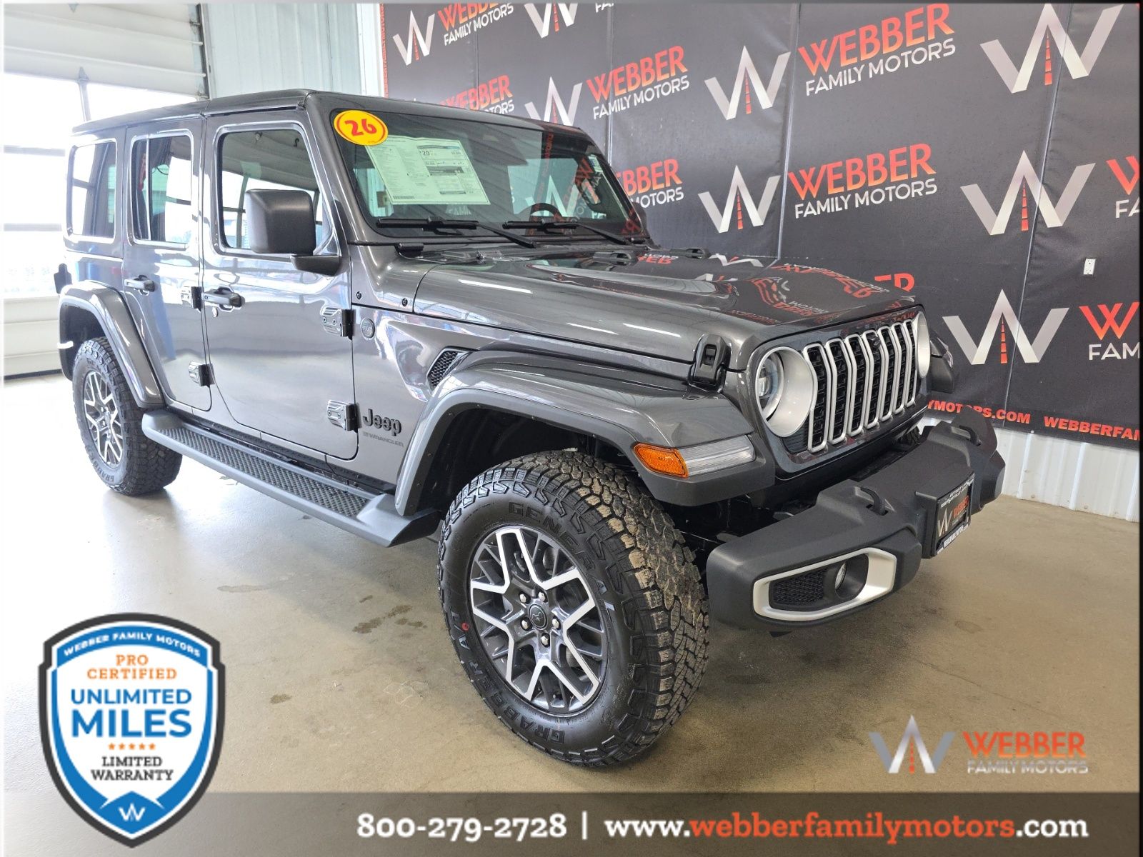 Gray (Granite Crystal Metallic Clearcoat) 2026 Jeep Wrangler SUV / Crossover Four-Wheel Drive 8-Speed Automatic