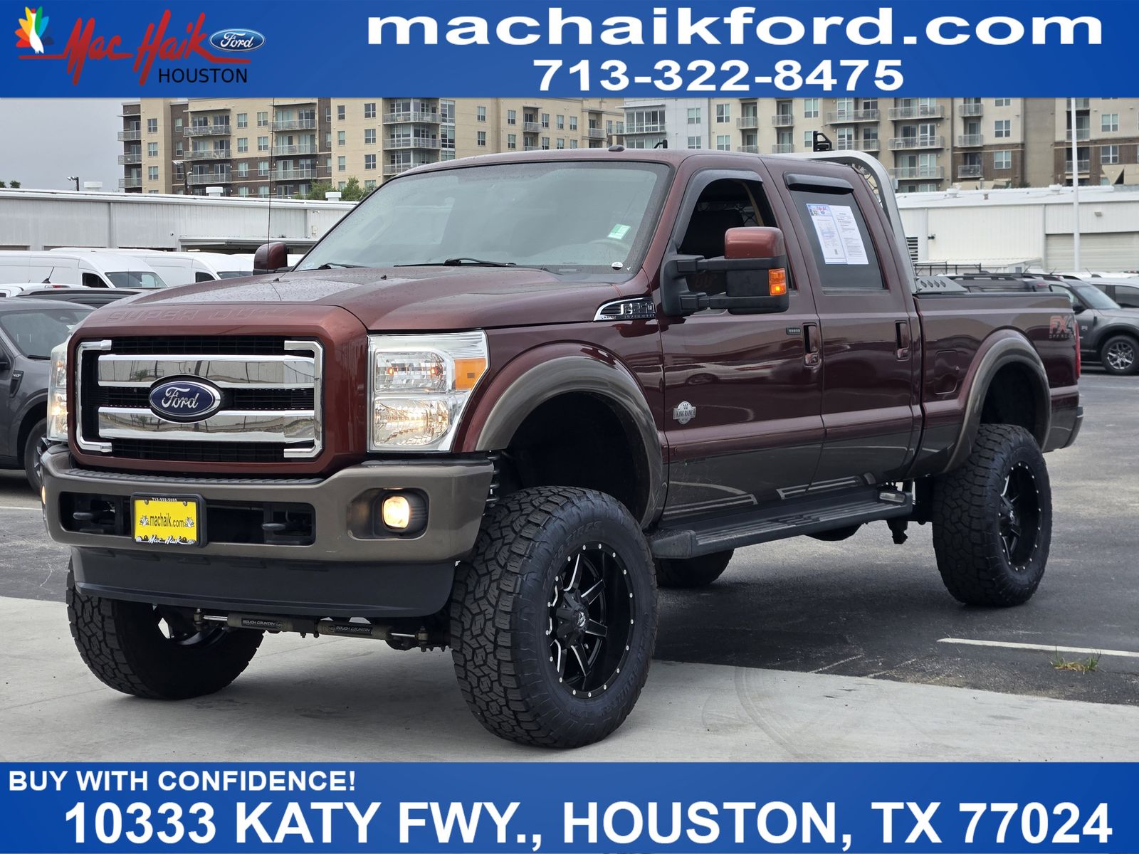 Red (Bronze Fire Metallic) 2016 Ford F-250 Super Duty King Ranch Crew Cab 4WD Pickup Truck Four-Wheel Drive 6-Speed Automatic Overdrive