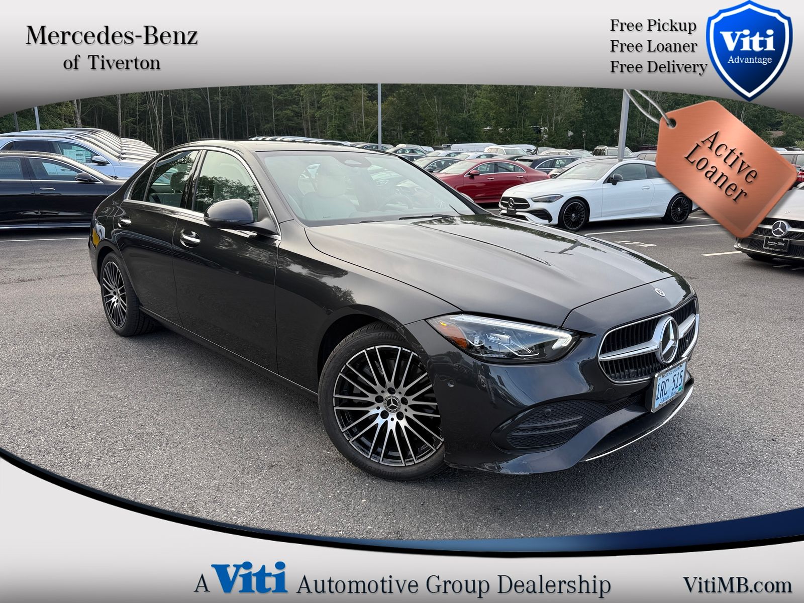 Graphite Gray Metallic 2024 Mercedes-Benz C-Class Sedan All-Wheel Drive 9-Speed Automatic
