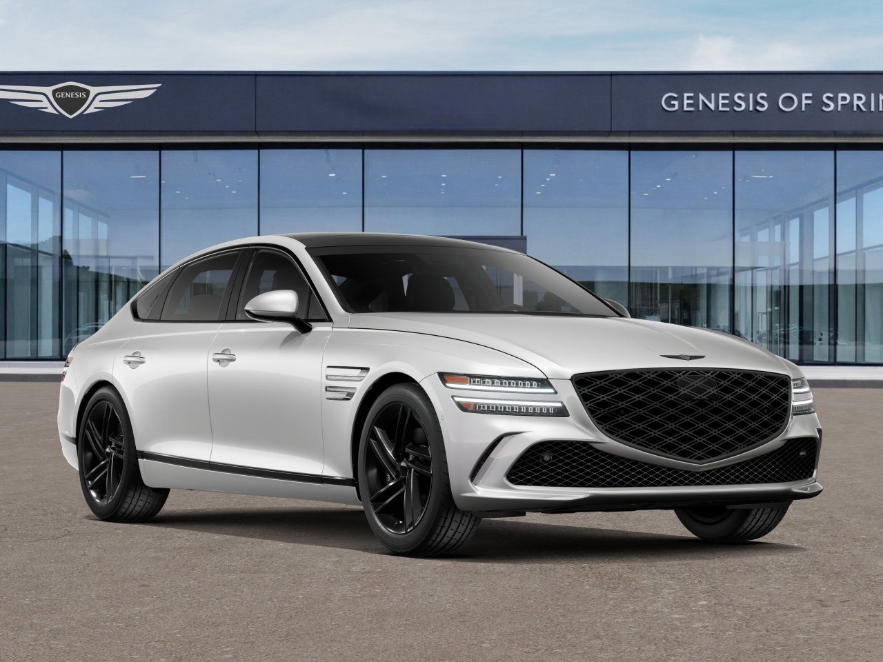 2026 Genesis G80 3.5T Prestige Black White at Genesis of Spring