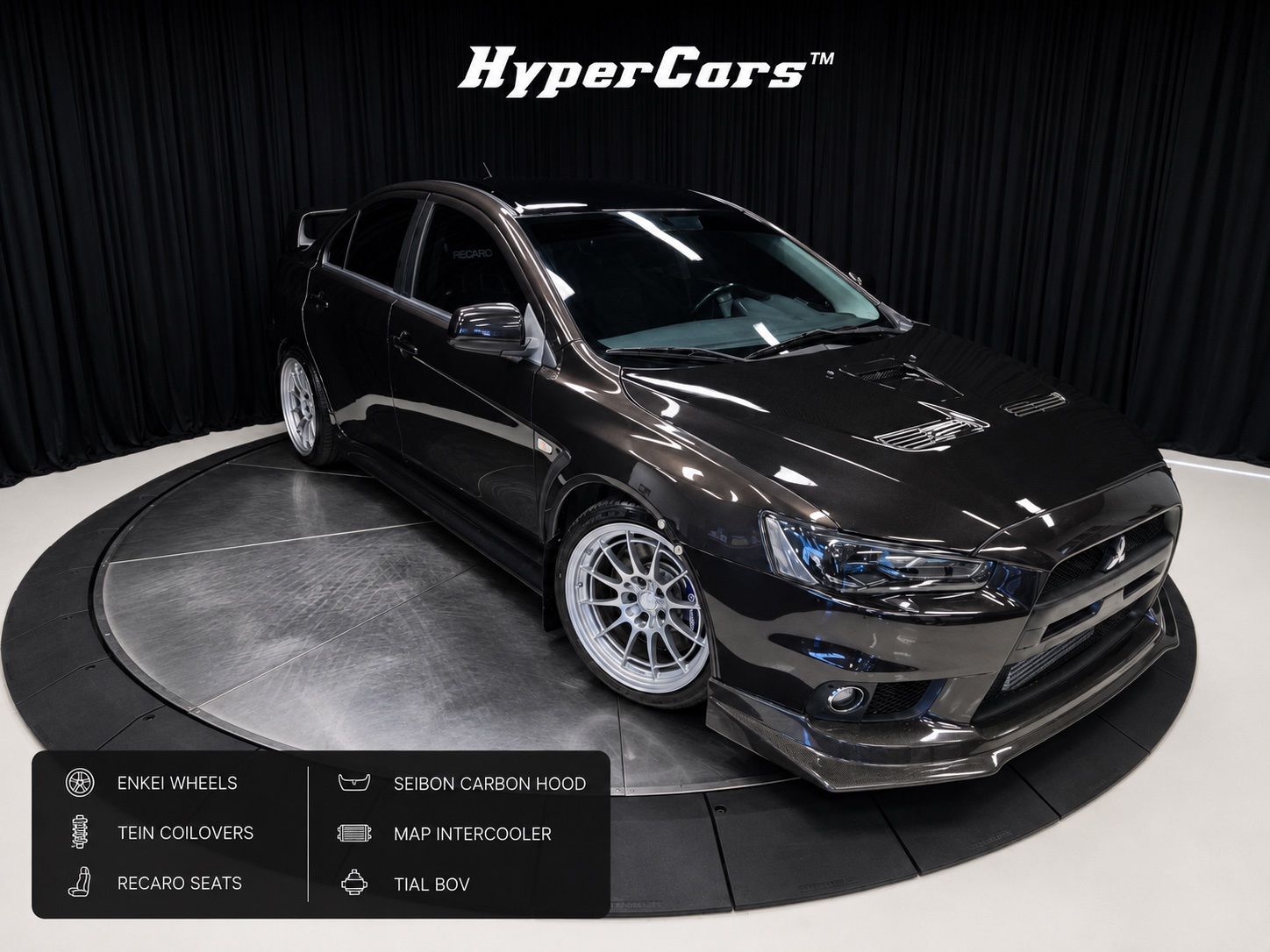 Black 2012 Mitsubishi Lancer Evolution Sedan All-Wheel Drive 5-Speed Manual