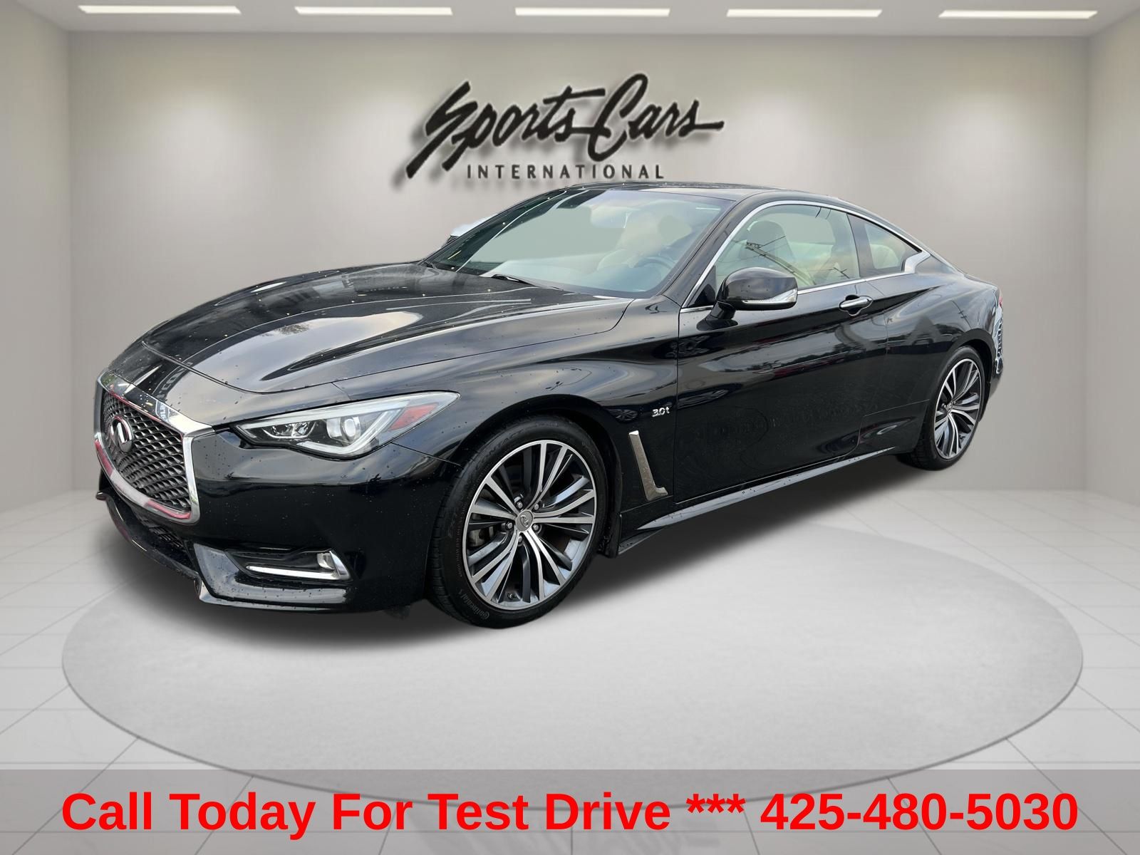 Midnight Black 2017 INFINITI Q60 3.0t Premium Coupe RWD Coupe Rear-Wheel Drive 7-Speed Automatic