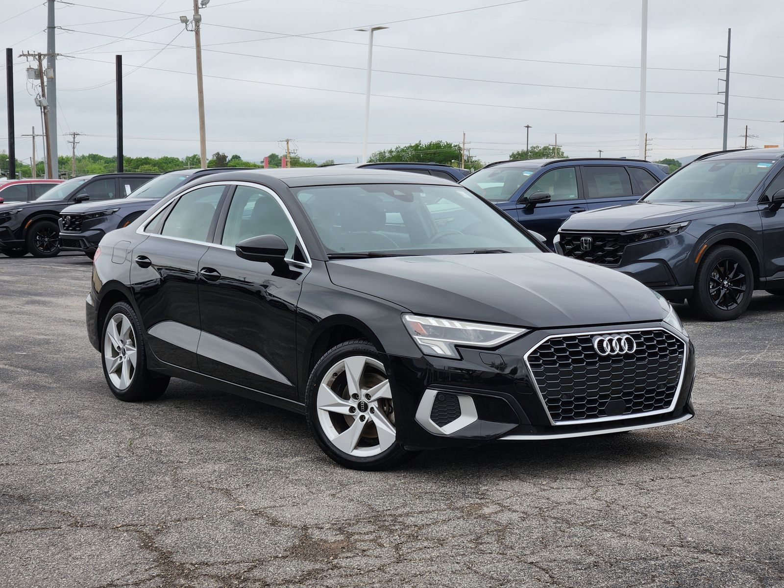 Blue 2024 Audi A3 40 TFSI Premium FWD Sedan Front-Wheel Drive 7-Speed Automatic