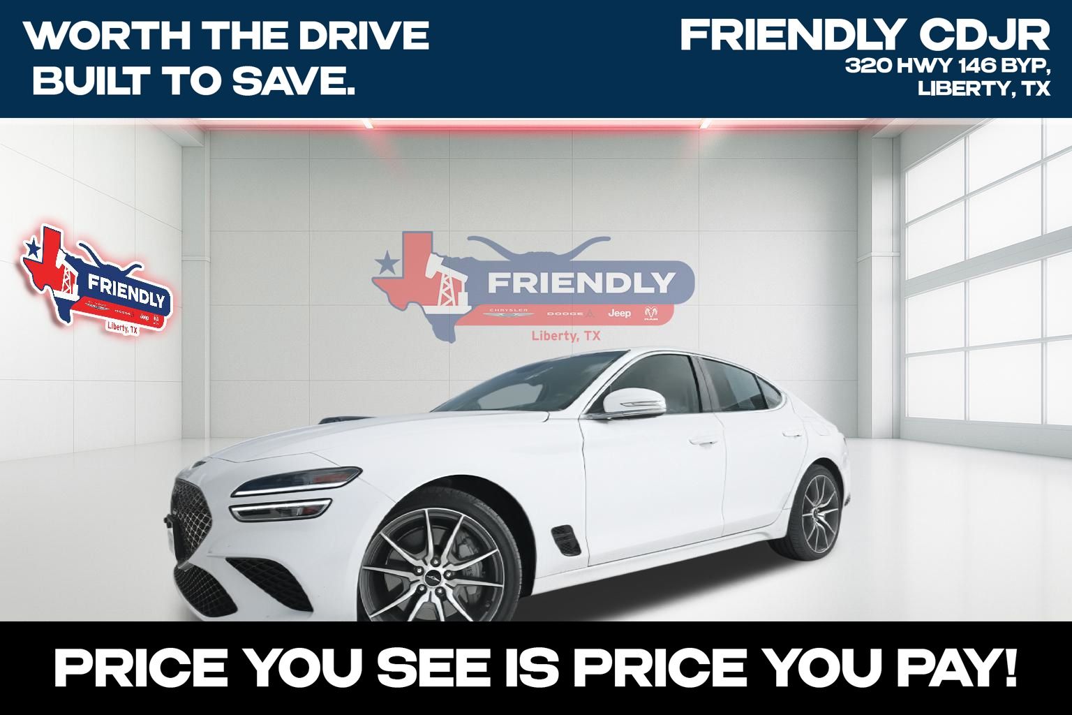 Alta White 2025 Genesis G70 Sedan Rear-Wheel Drive 8-Speed Automatic