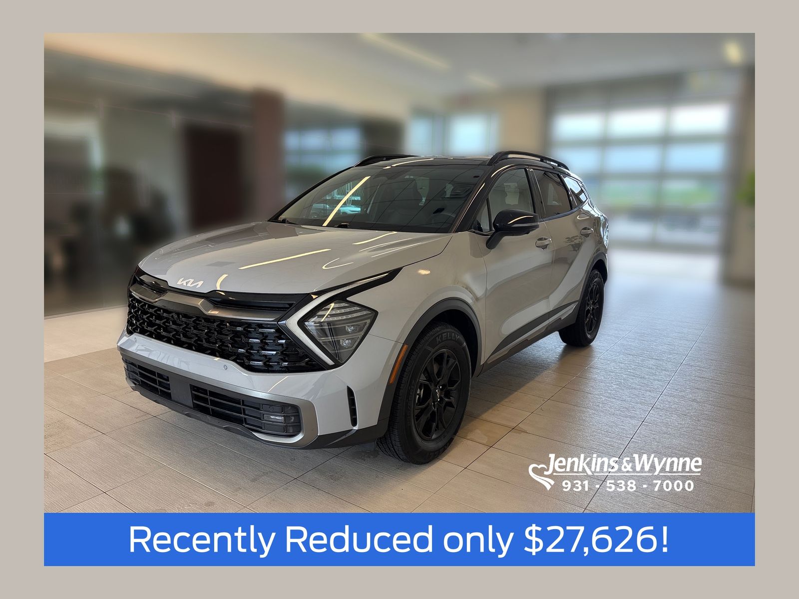 Wolf Gray/Ebony Black Roof 2023 Kia Sportage SUV / Crossover All-Wheel Drive 8-Speed Automatic