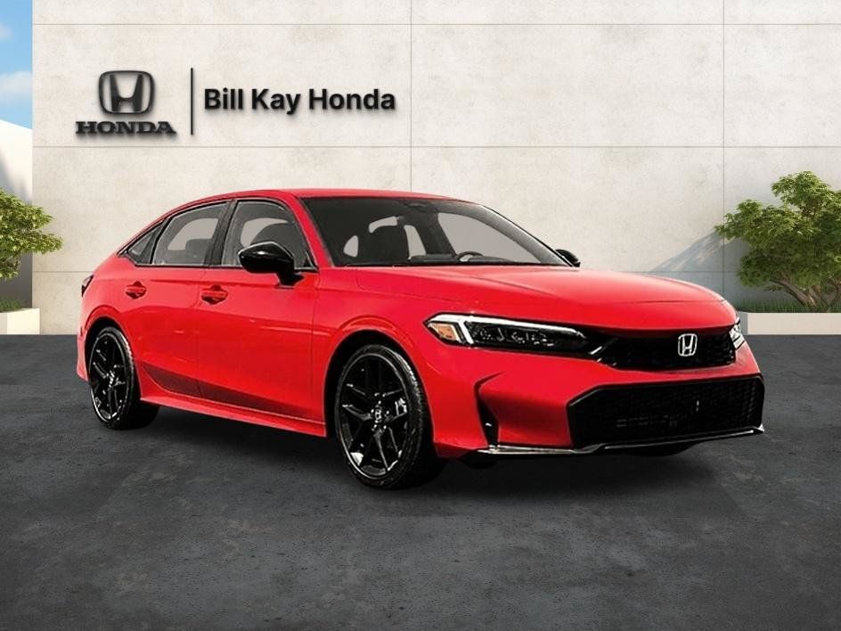 Rallye Red 2026 Honda Civic Sedan Front-Wheel Drive Continuously Variable Transmission