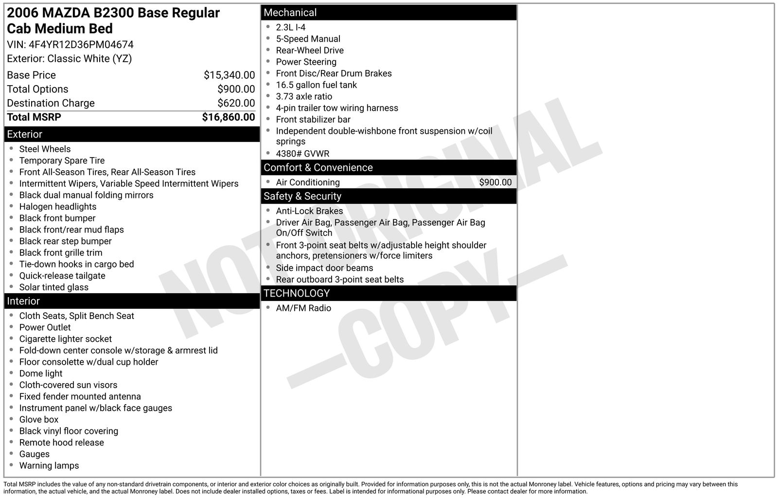Used Car 2006 Mazda B2300  Base For Sale Under $12,000 In Austin, Texas