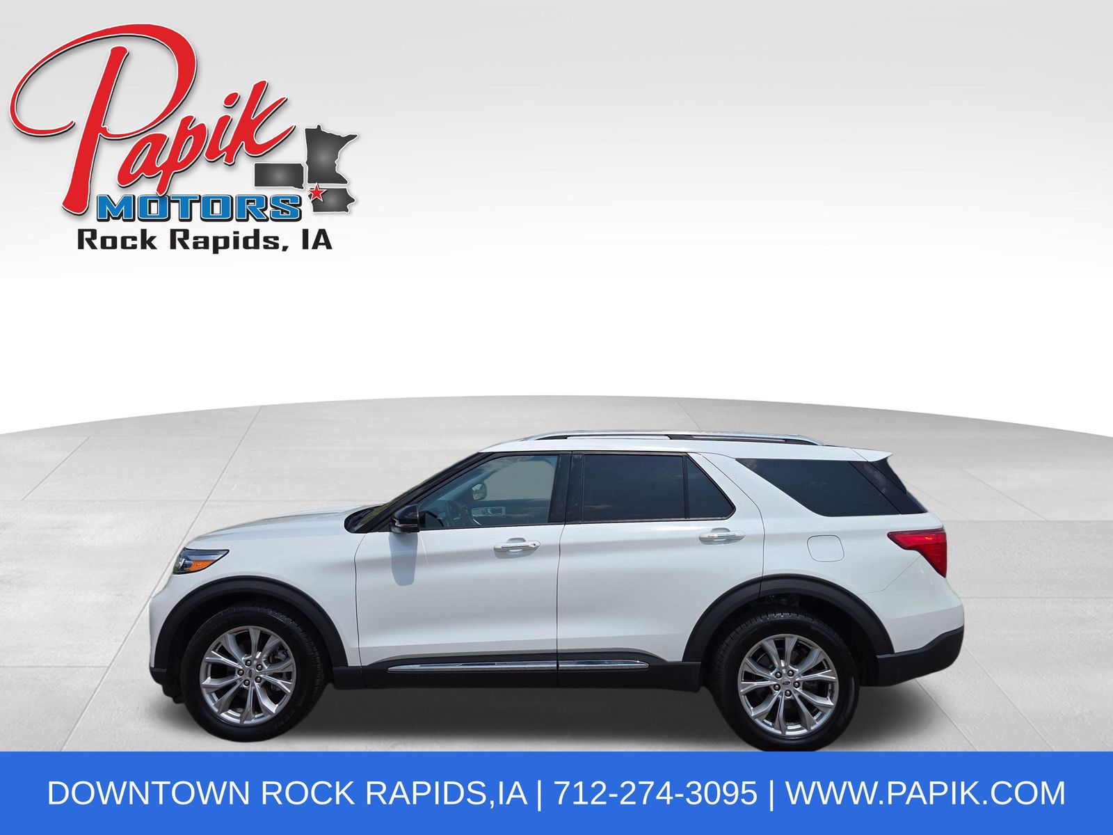White Metallic 2021 Ford Explorer SUV / Crossover All-Wheel Drive Automatic