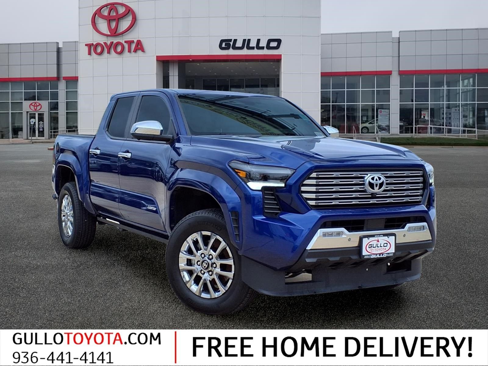 Blue Crush Metallic 2024 Toyota Tacoma Limited Double Cab 4WD Pickup Truck Four-Wheel Drive 8-Speed Automatic