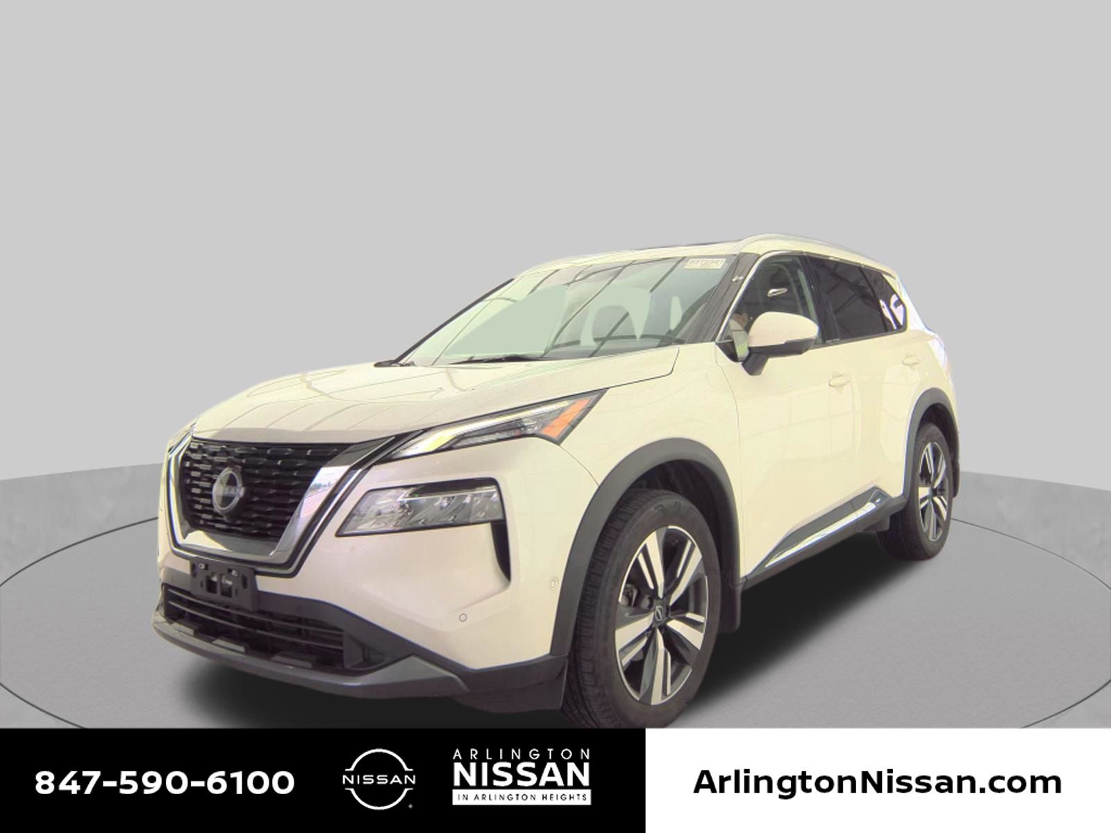 Pearl White 2023 Nissan Rogue SUV / Crossover All-Wheel Drive Continuously Variable Transmission