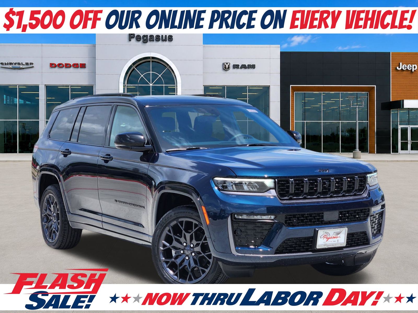 Fathom Blue Pearlcoat 2026 Jeep Grand Cherokee L SUV / Crossover Four-Wheel Drive 8-Speed Automatic