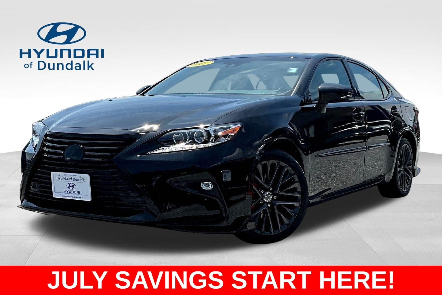 Black (Obsidian) 2017 Lexus ES Sedan Front-Wheel Drive 6-Speed Automatic