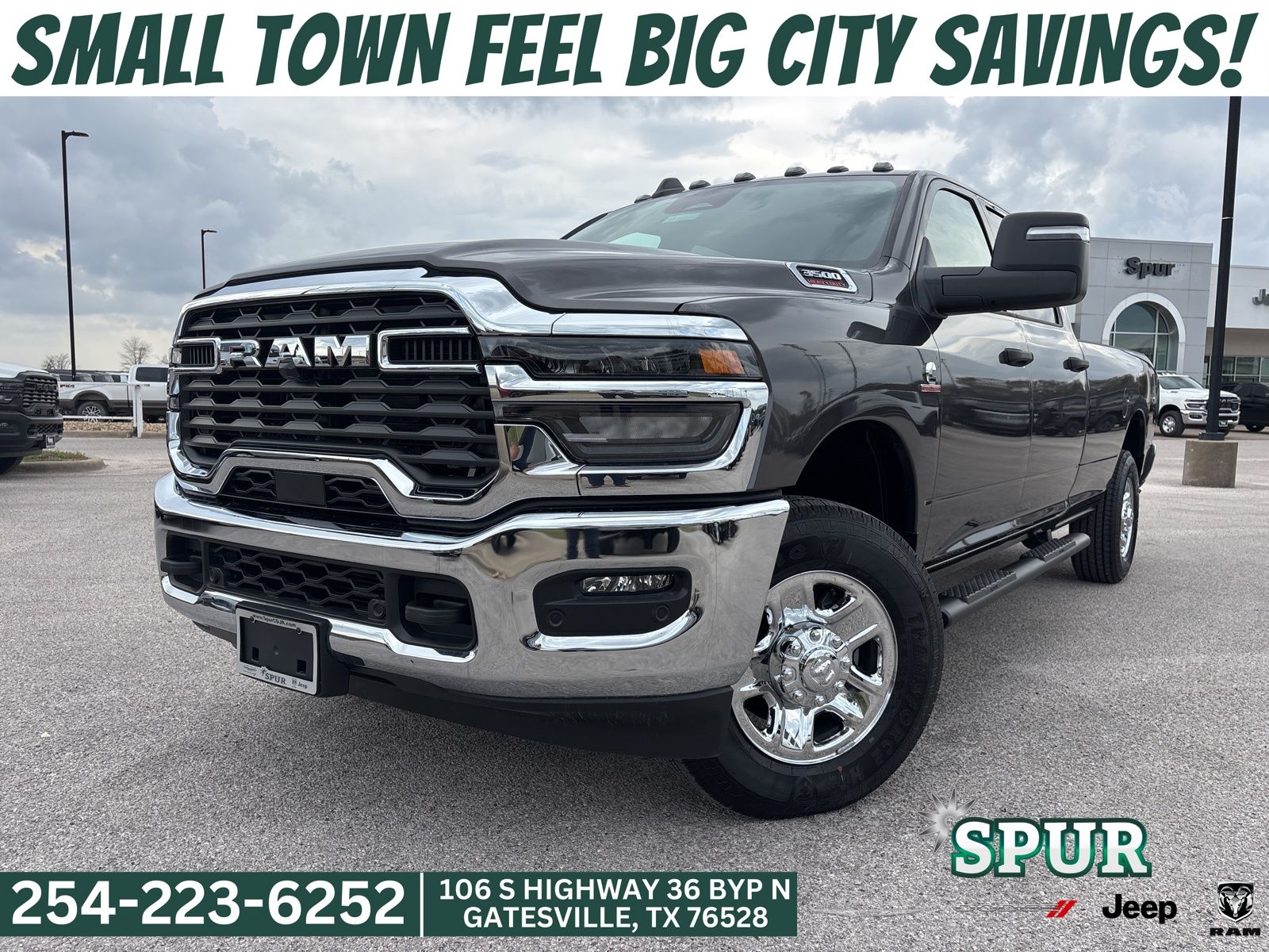Gray (Granite Crystal Metallic Clearcoat) 2026 RAM 3500 Pickup Truck Four-Wheel Drive 8-Speed Automatic