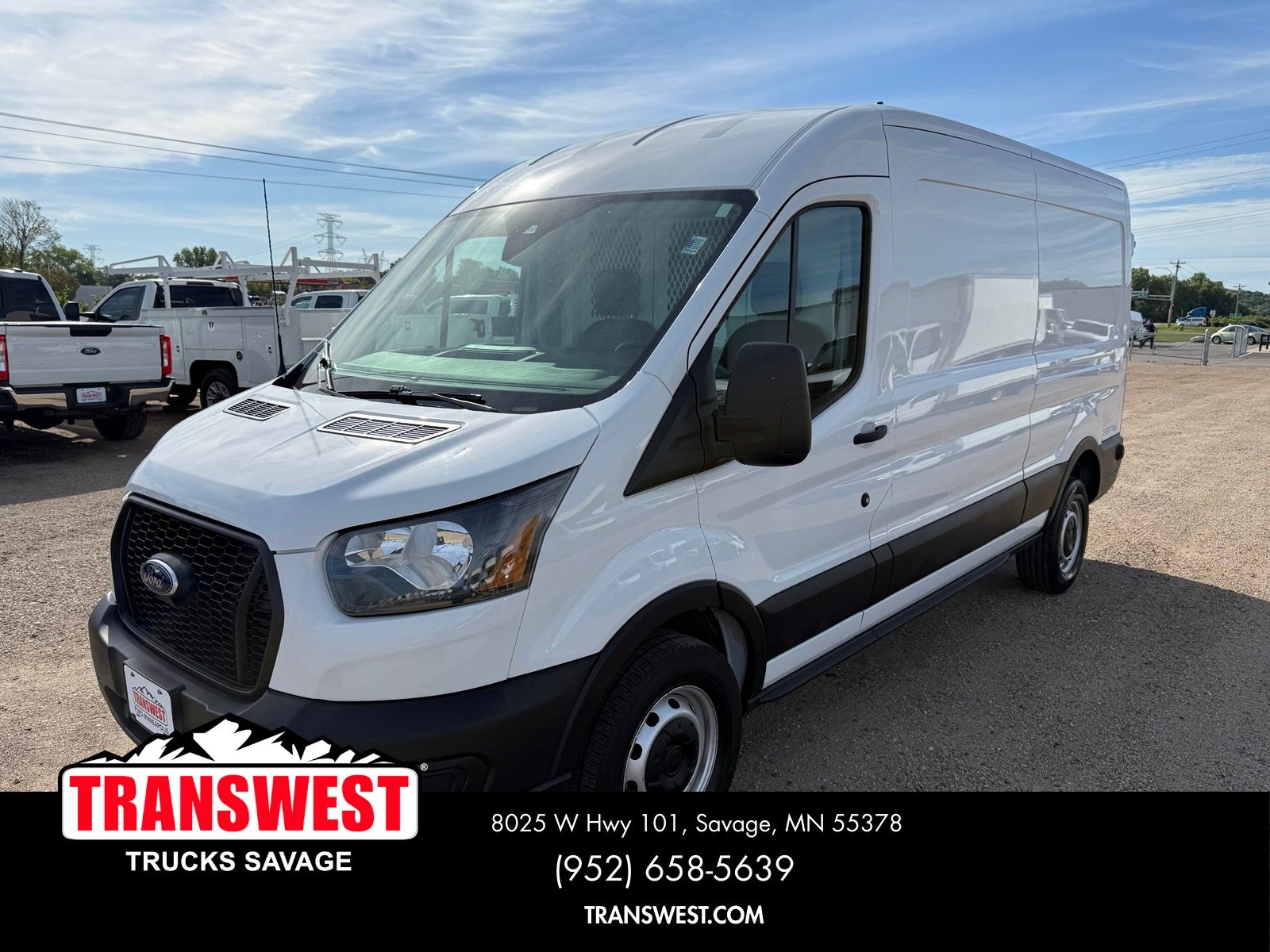 Oxford White 2024 Ford Transit Cargo Van Rear-Wheel Drive
