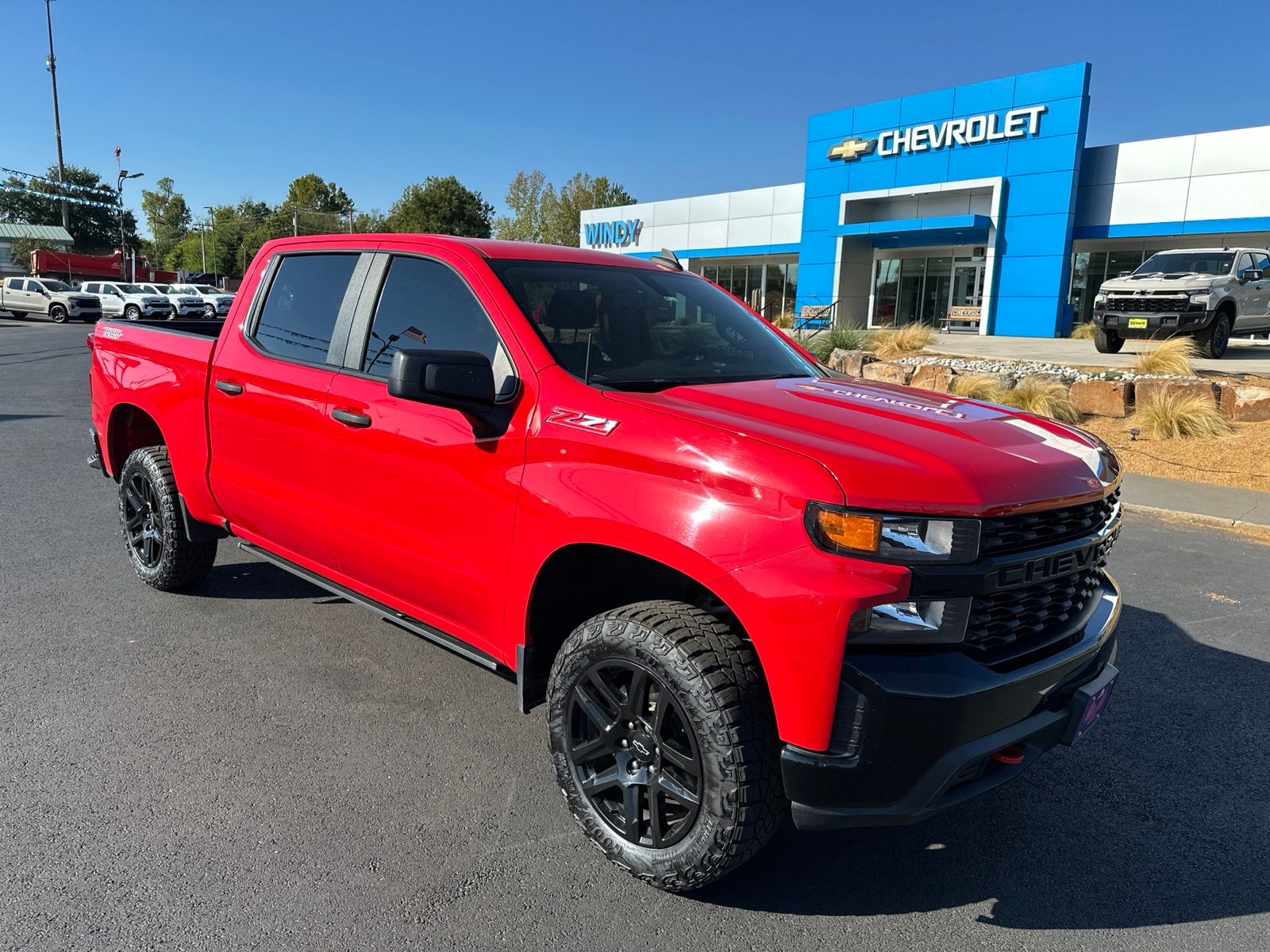 Red Hot 2021 Chevrolet Silverado 1500 Pickup Truck Four-Wheel Drive 6-Speed Automatic Overdrive