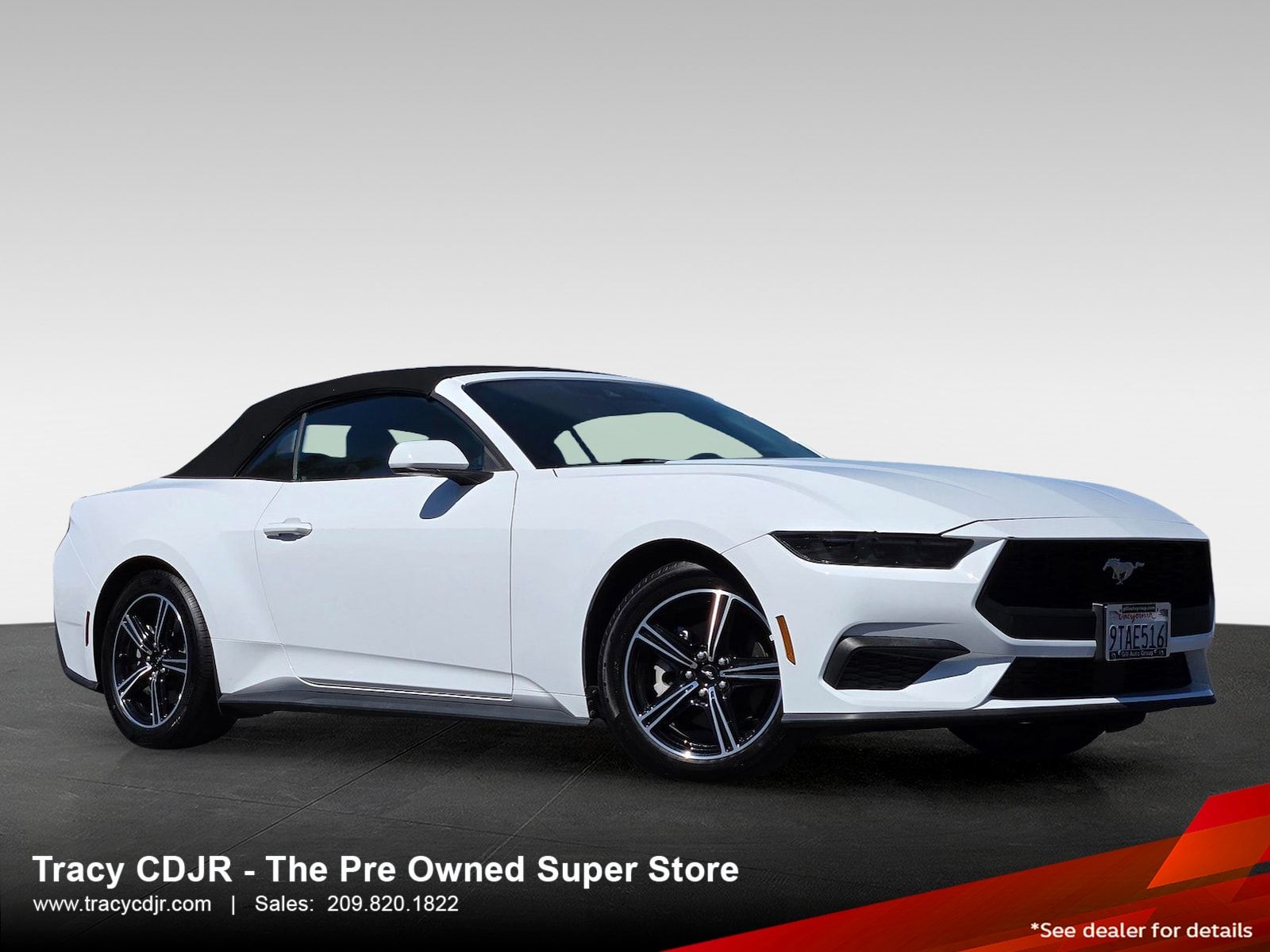 Oxford White 2025 Ford Mustang Convertible Rear-Wheel Drive Automatic