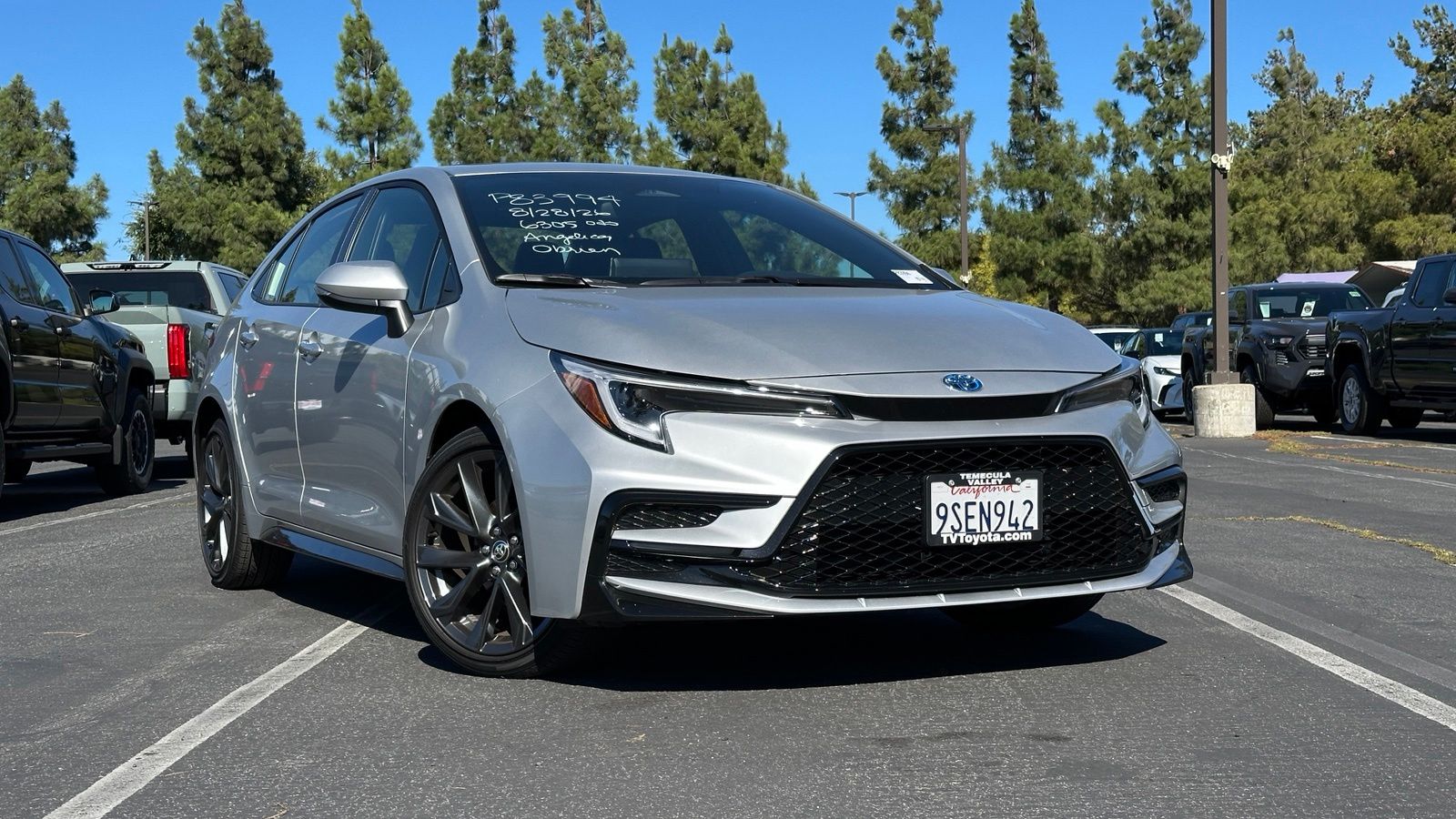 Classic Silver Metallic 2025 Toyota Corolla Hybrid Sedan Front-Wheel Drive Continuously Variable Transmission