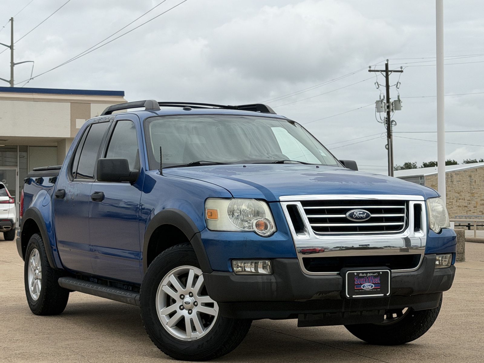 Blue 2010 Ford Explorer Sport Trac Pickup Truck 4X2 5-Speed Automatic Overdrive