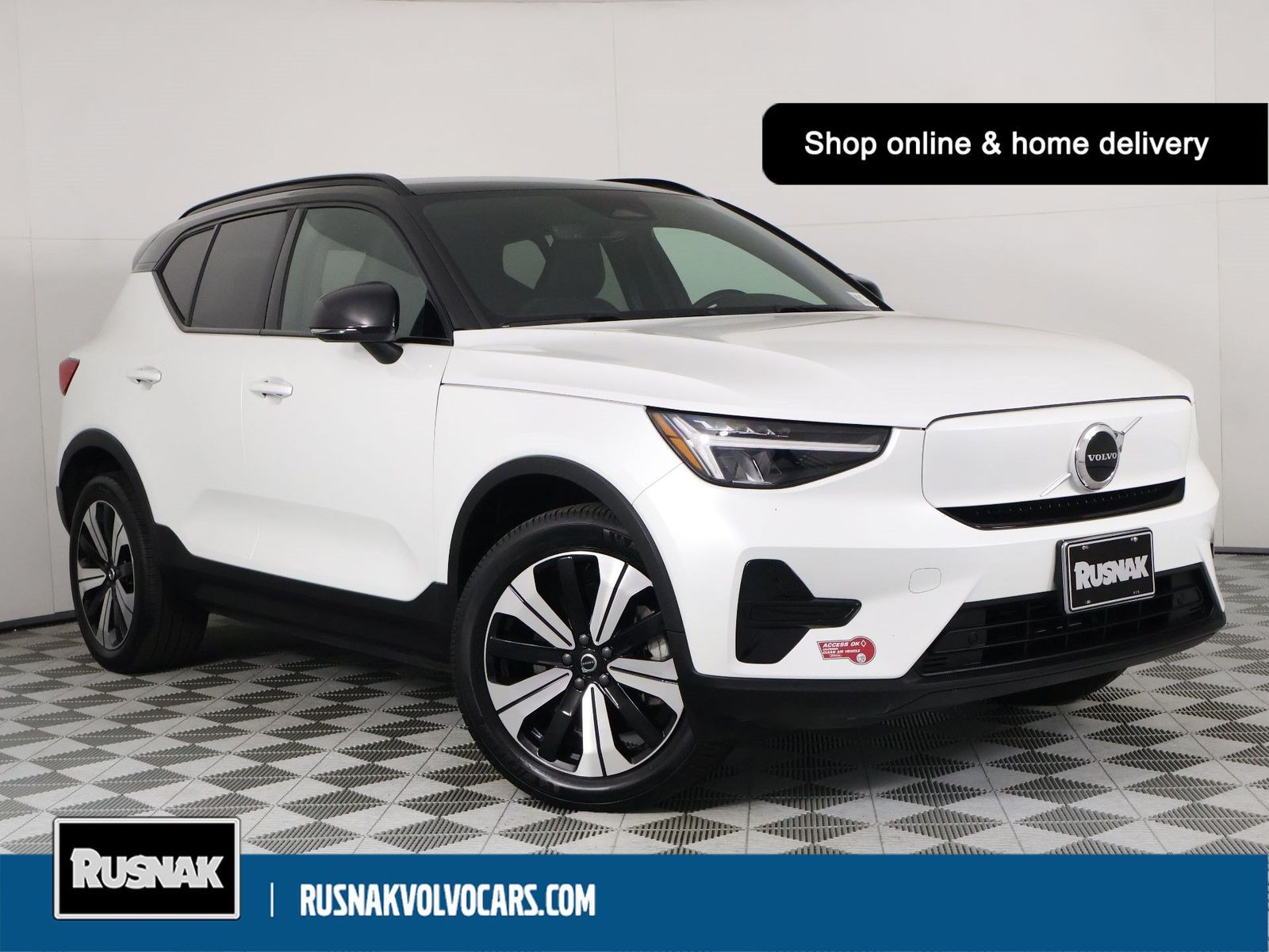 Crystal White 2023 Volvo XC40 Recharge SUV / Crossover All-Wheel Drive 1-Speed Automatic