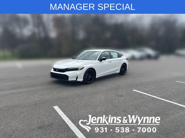 Platinum White Pearl 2026 Honda Civic Hatchback Hatchback Front-Wheel Drive Continuously Variable Transmission