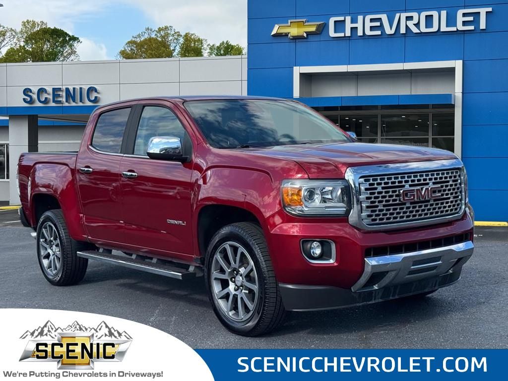 Red Quartz Tintcoat 2018 GMC Canyon Denali Crew Cab 4WD Pickup Truck Four-Wheel Drive 8-Speed Automatic