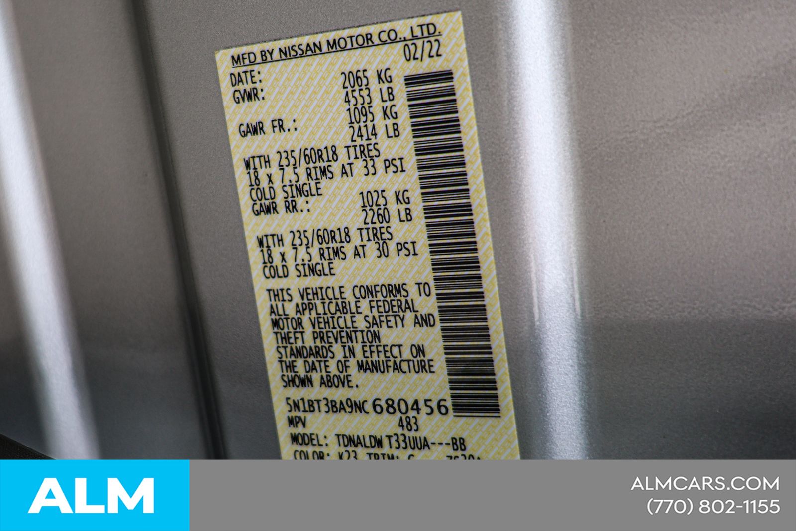 Used 2022 Silver Nissan SV image 48