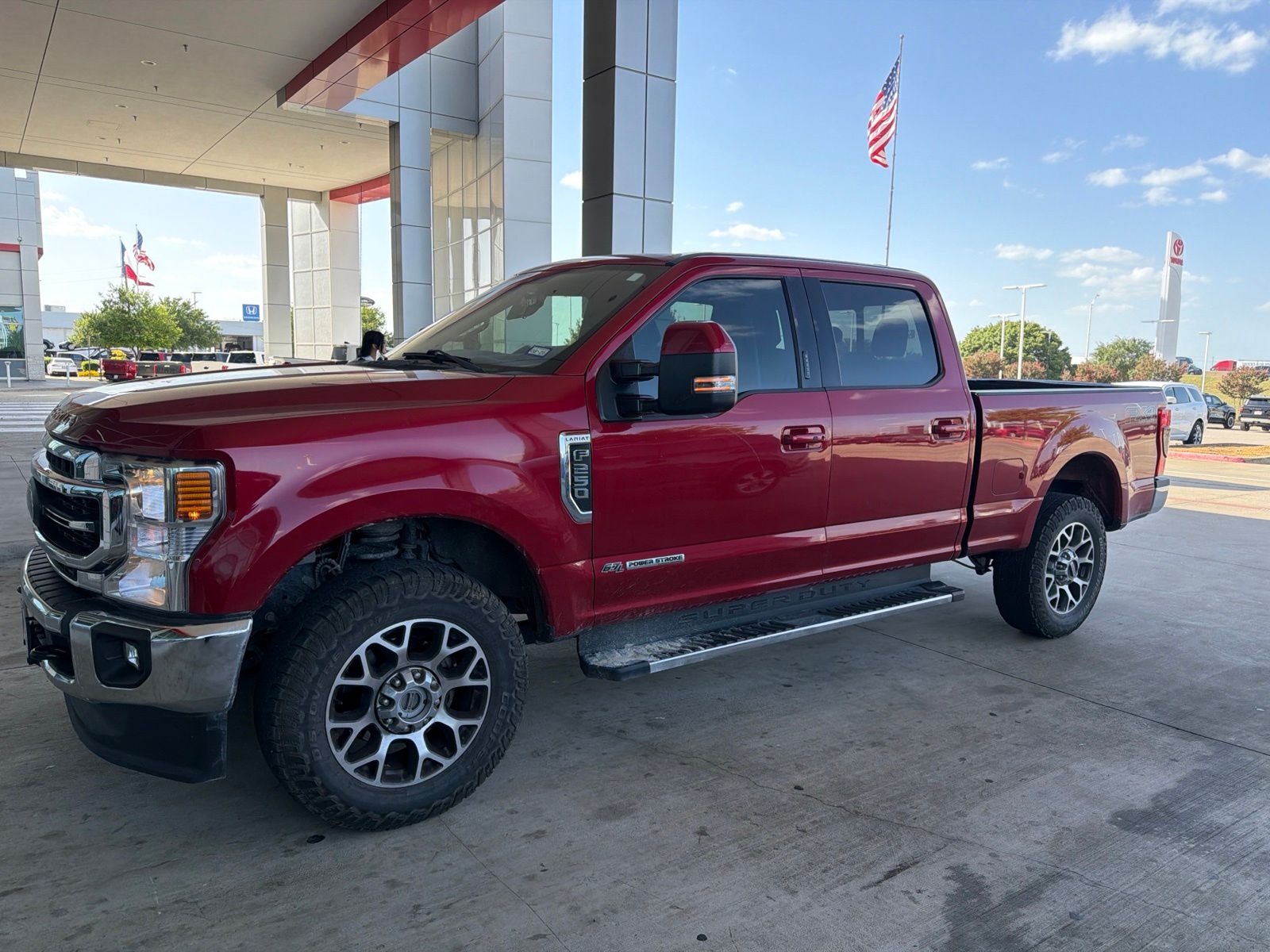 Red Metallic 2020 Ford F-250 Super Duty Pickup Truck Four-Wheel Drive Automatic