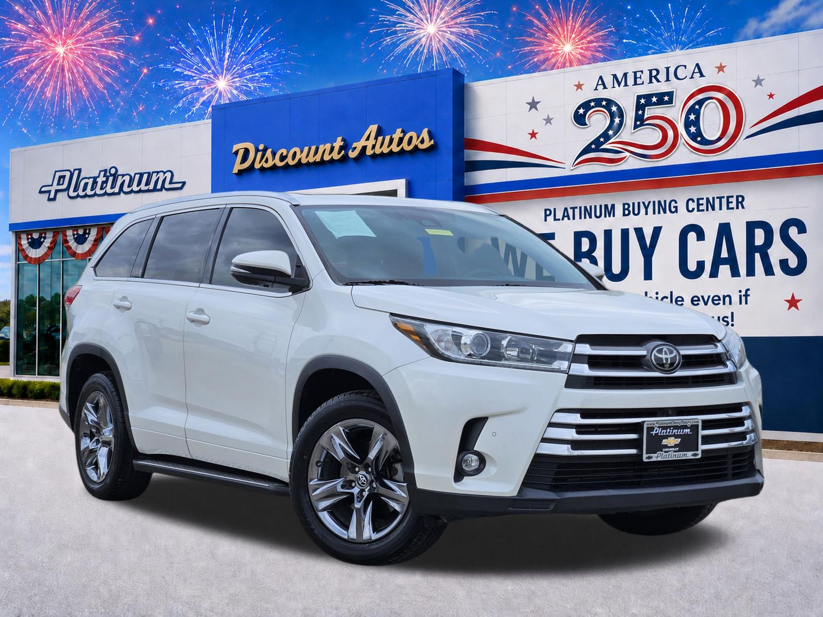White (Blizzard Pearl) 2019 Toyota Highlander SUV / Crossover Front-Wheel Drive 8-Speed Automatic