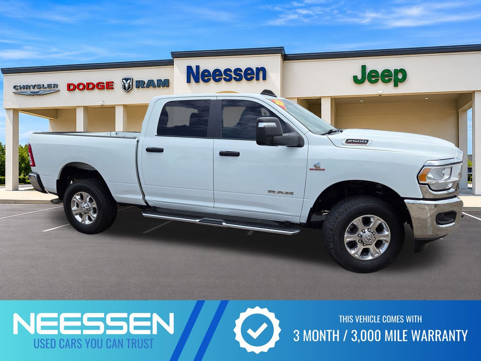 Bright White Clearcoat 2023 RAM 2500 Pickup Truck Four-Wheel Drive 6-Speed Automatic