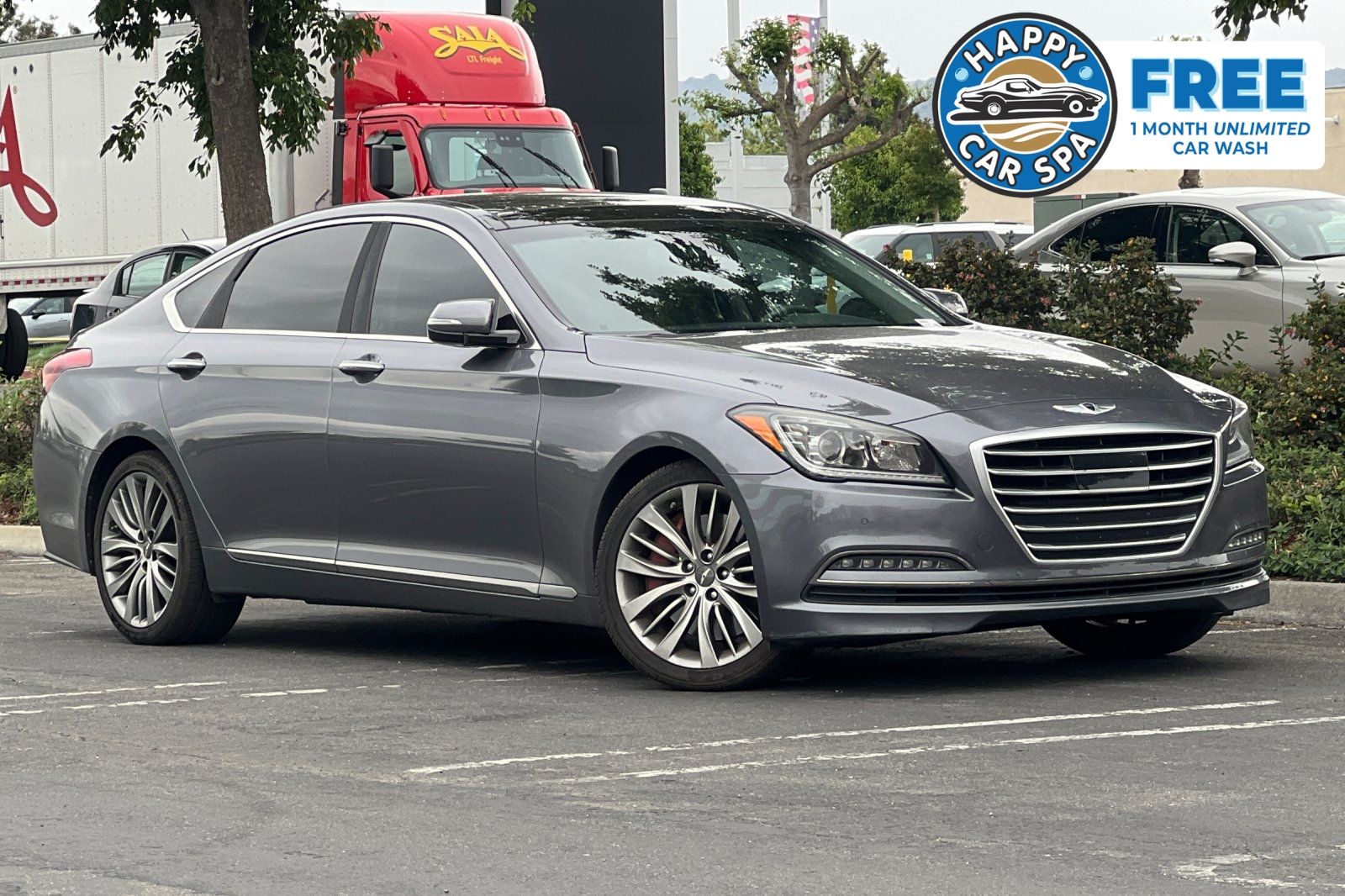 Empire State Gray 2015 Hyundai Genesis 5.0 Ultimate AWD Sedan 8-Speed Automatic