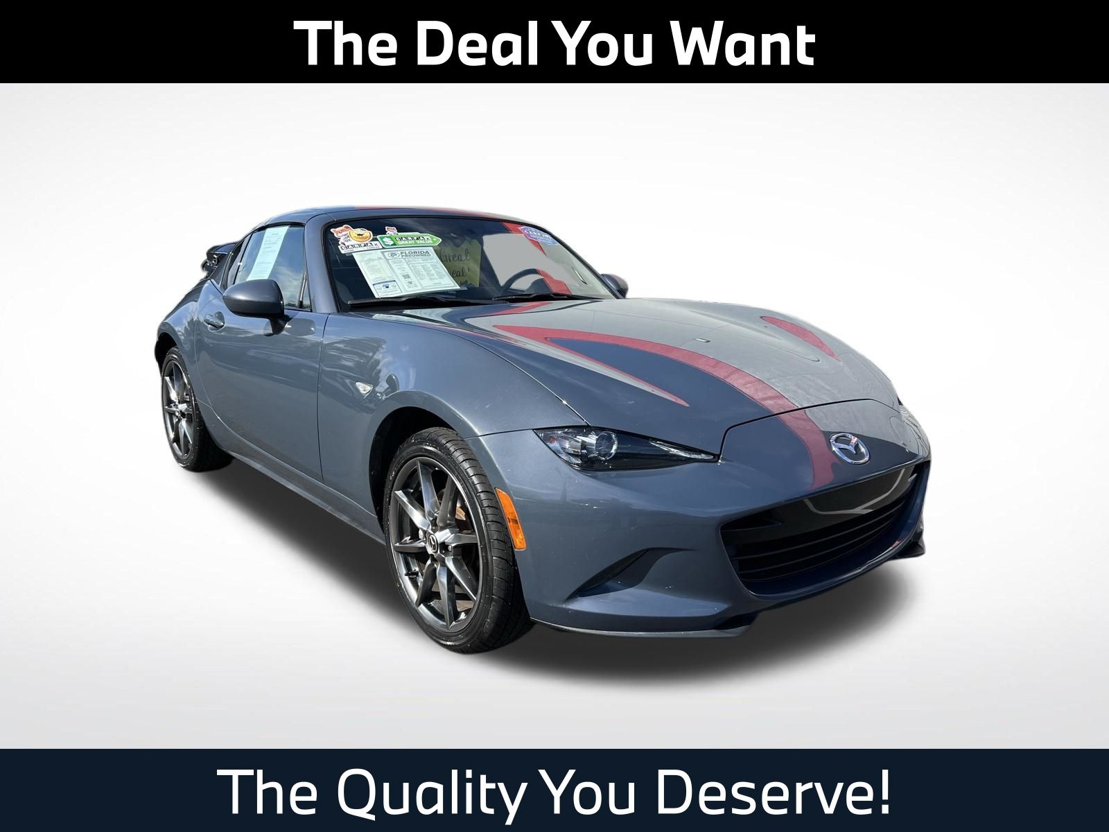 Polymetal Gray 2021 Mazda MX-5 Miata RF Grand Touring RWD Convertible Rear-Wheel Drive 6-Speed Automatic
