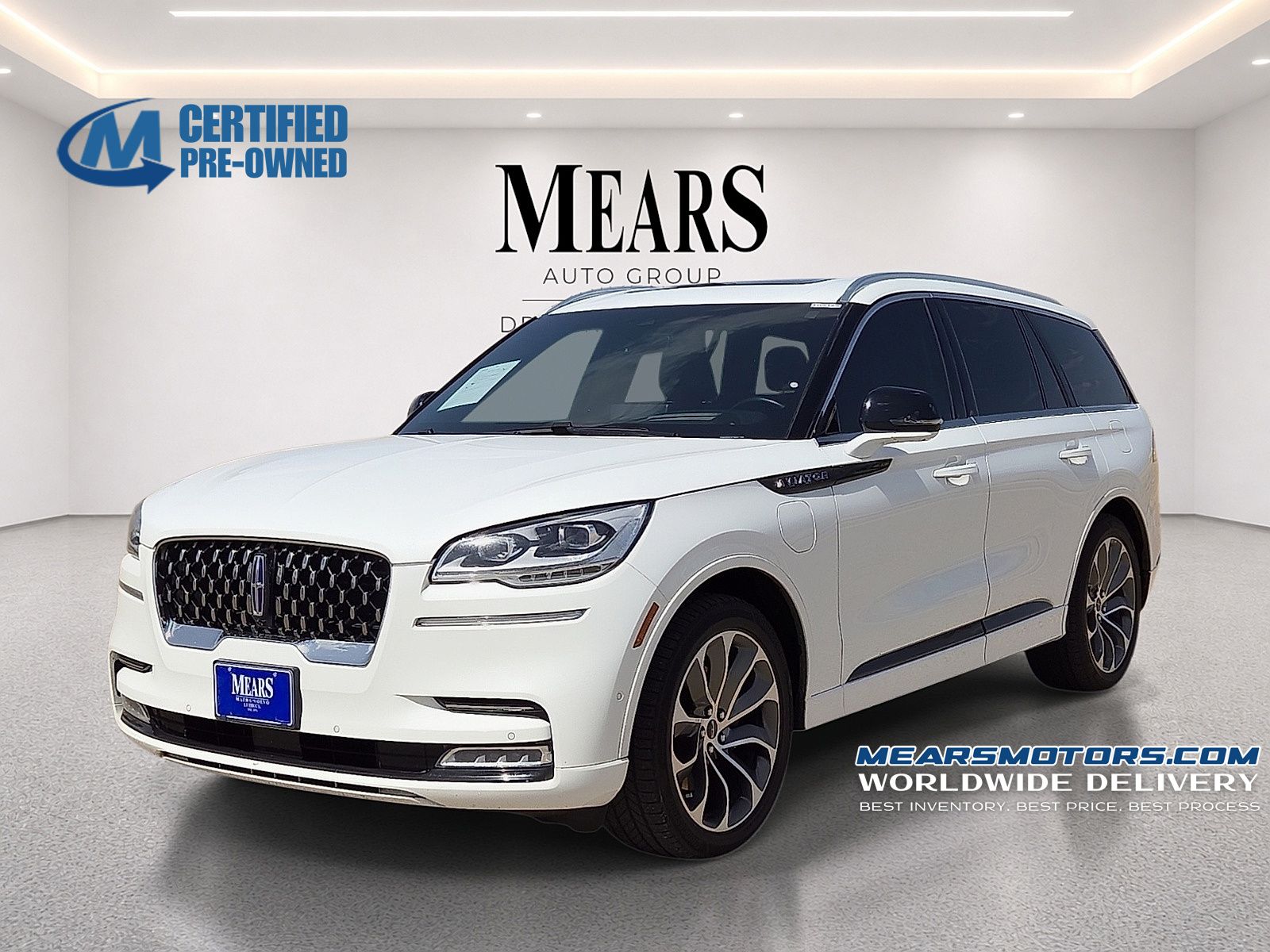 Pristine White Metallic Tri-Coat 2020 Lincoln Aviator SUV / Crossover All-Wheel Drive Automatic