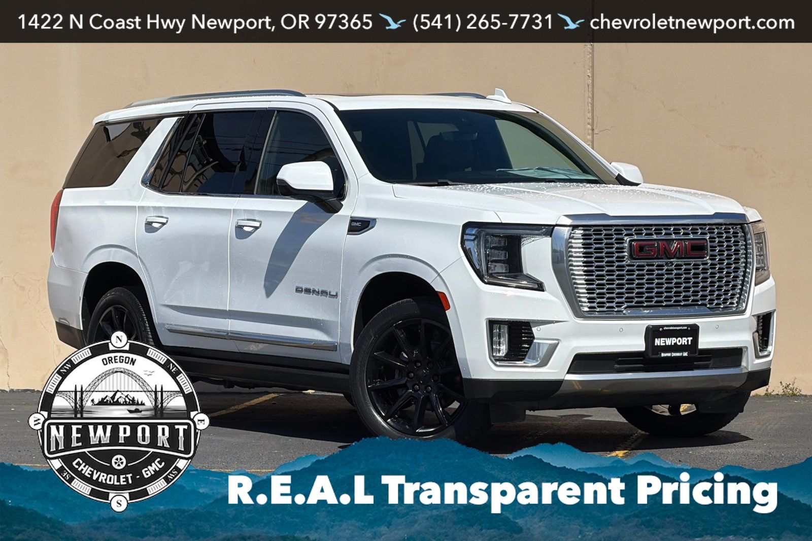 Summit White 2021 GMC Yukon Denali 4WD SUV / Crossover Four-Wheel Drive