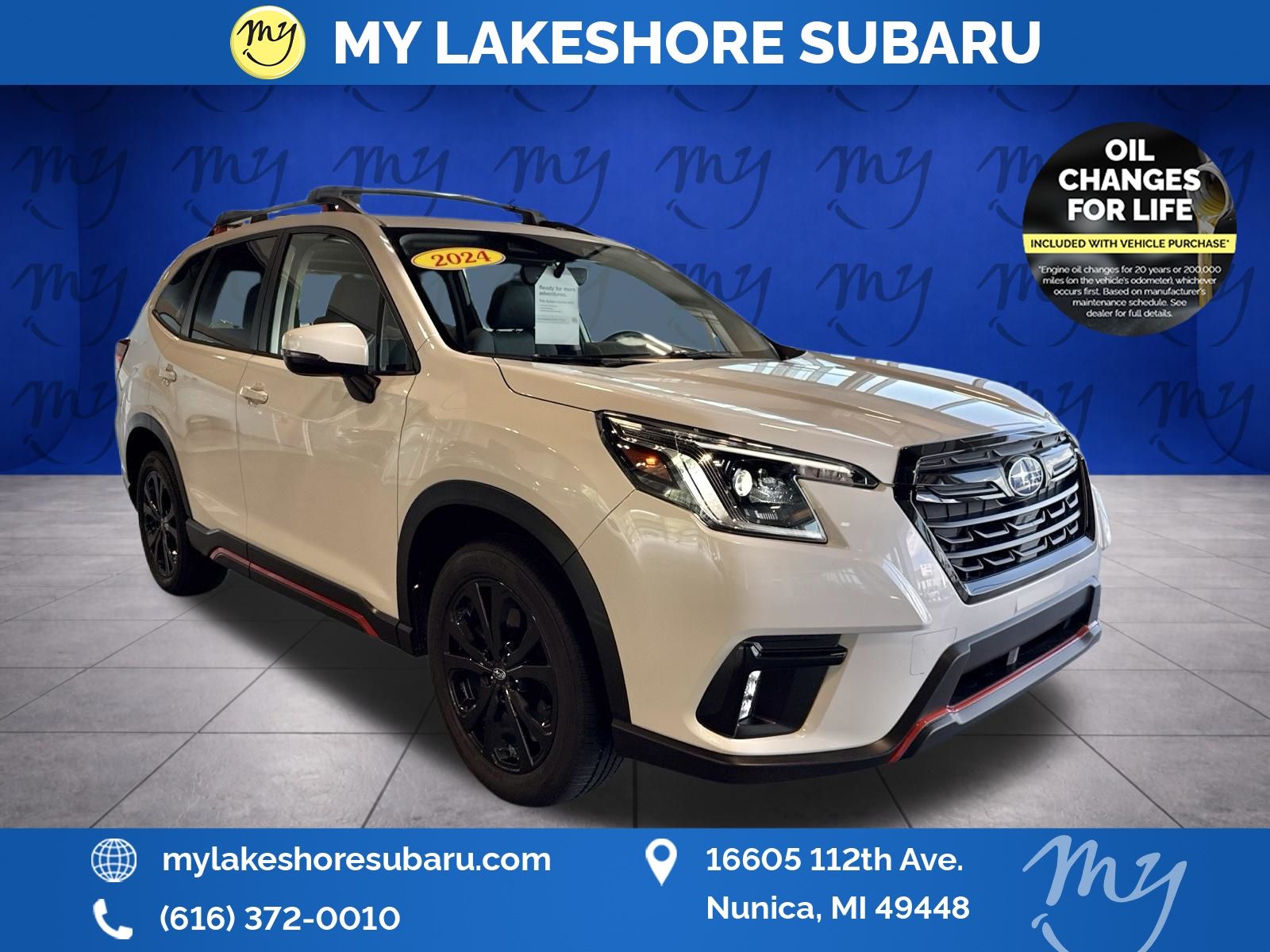 Crystal White Pearl 2024 Subaru Forester SUV / Crossover All-Wheel Drive Continuously Variable Transmission