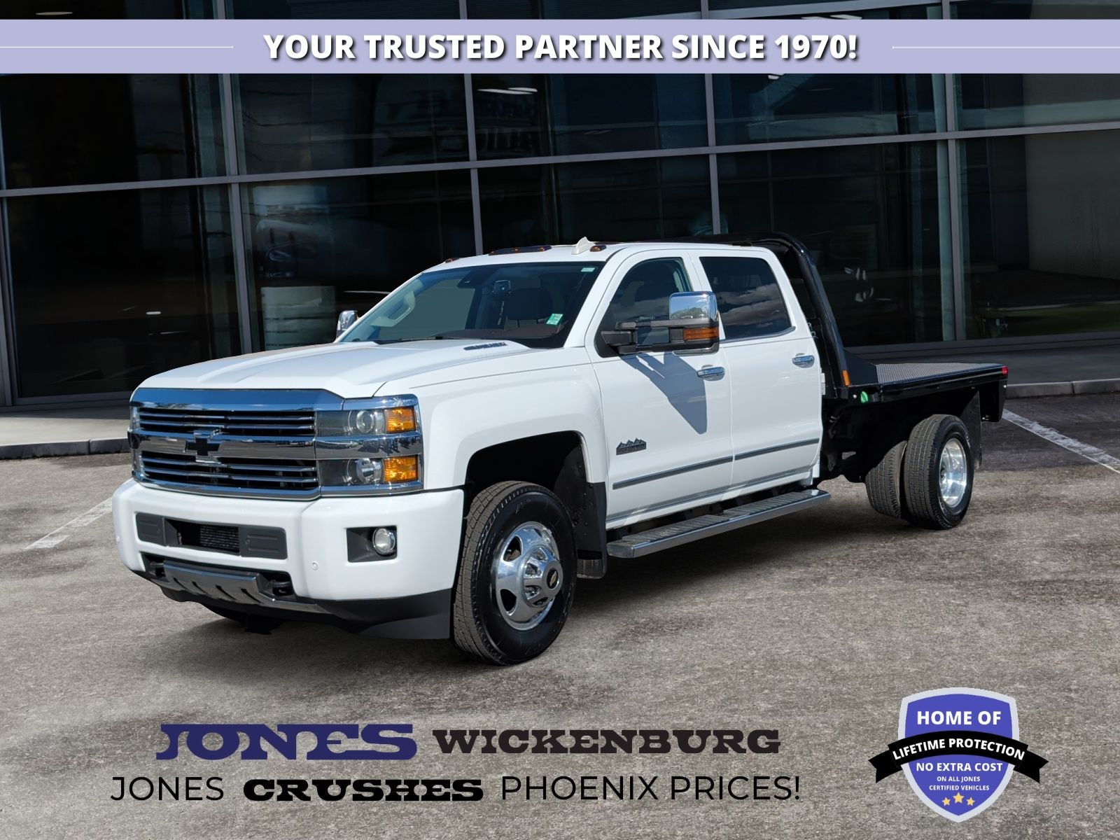 Summit White 2016 Chevrolet Silverado 3500HD High Country Crew Cab 4WD Pickup Truck Four-Wheel Drive 6-Speed Automatic