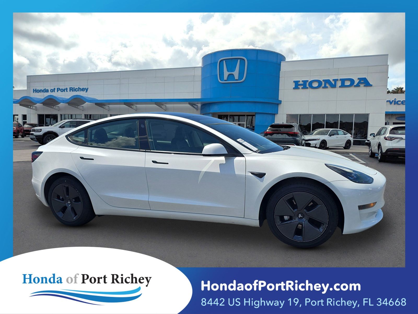 Pearl White Multi-Coat 2023 Tesla Model 3 RWD Sedan Rear-Wheel Drive 1-Speed Automatic