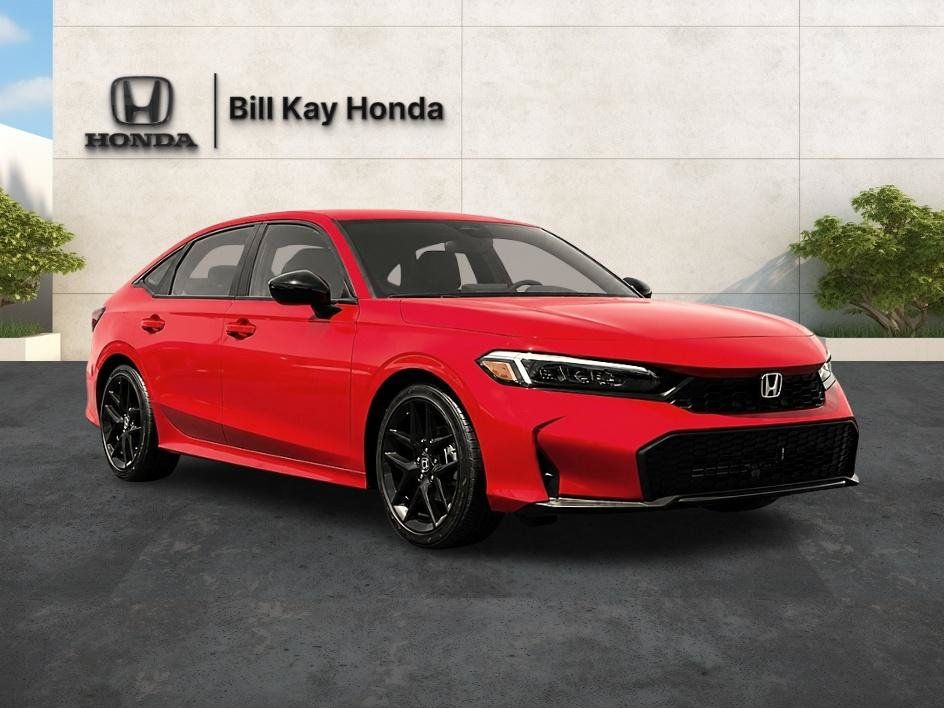 Rallye Red 2026 Honda Civic Sedan Front-Wheel Drive Continuously Variable Transmission