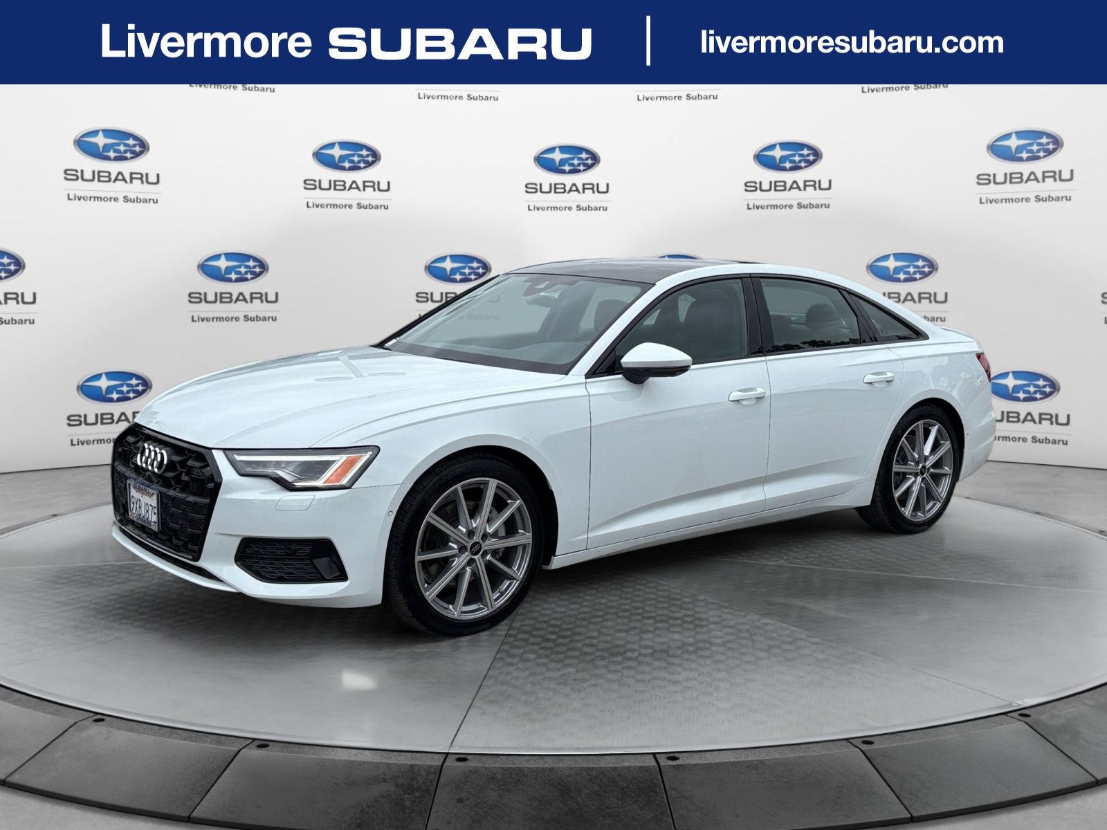 Glacier White 2025 Audi A6 quattro Premium Plus 45 TFSI Sedan All-Wheel Drive 7-Speed Automatic