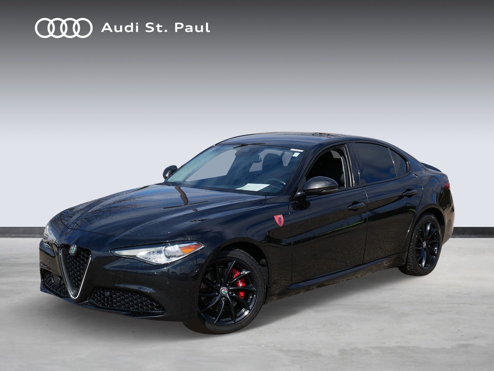Vulcano Black Metallic 2017 Alfa Romeo Giulia Ti AWD Sedan All-Wheel Drive 8-Speed Automatic