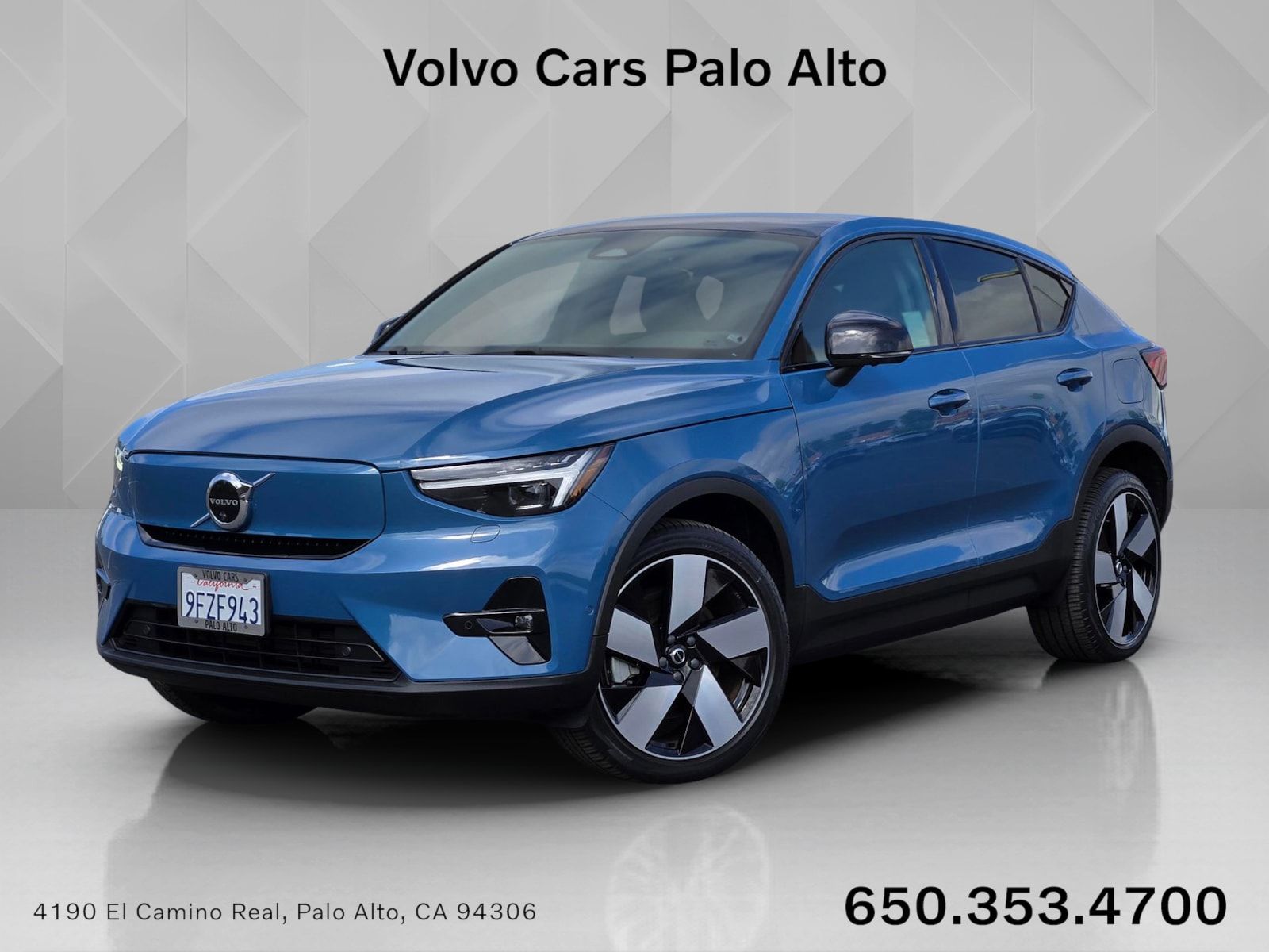 Fjord Blue Metallic 2023 Volvo C40 Recharge Twin Ultimate eAWD SUV / Crossover All-Wheel Drive 1-Speed Automatic