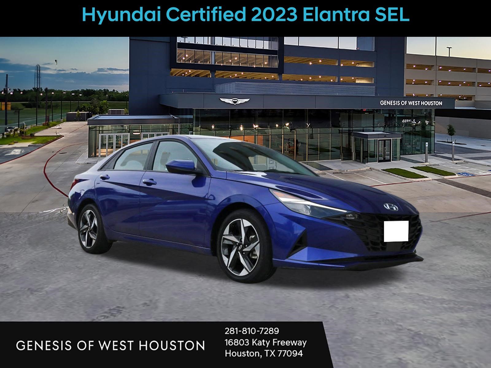 Intense Blue 2023 Hyundai Elantra Sedan Front-Wheel Drive Continuously Variable Transmission