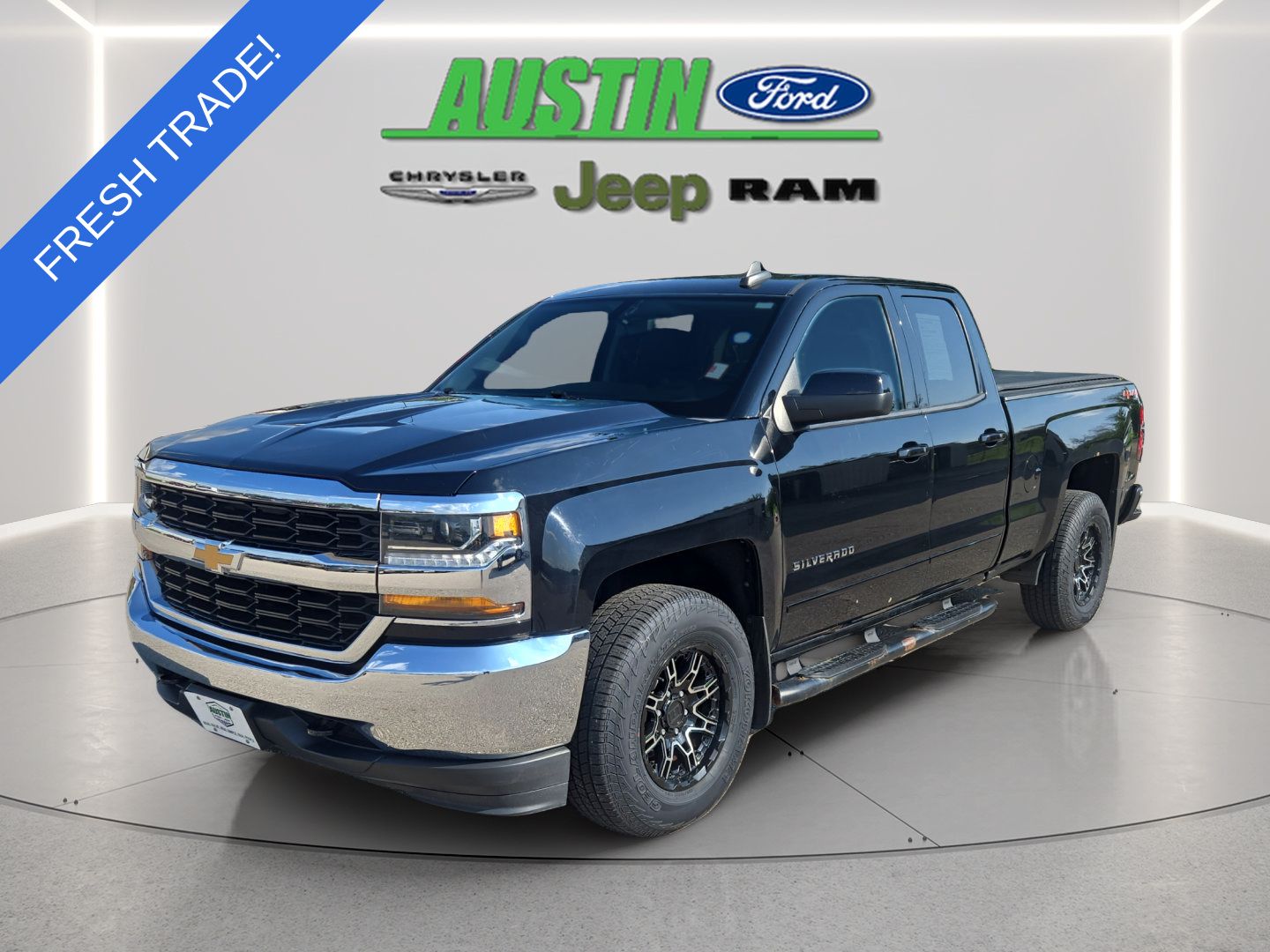Black 2018 Chevrolet Silverado 1500 Pickup Truck Four-Wheel Drive 6-Speed Automatic Overdrive