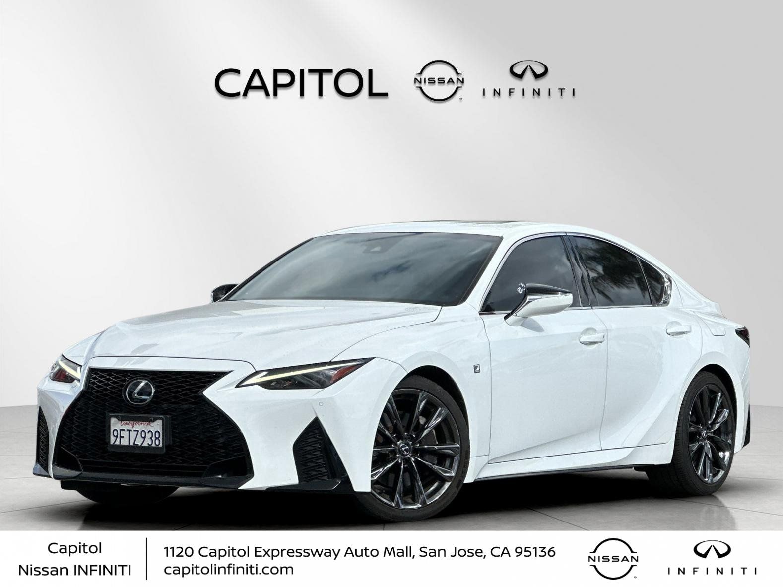 Ultra White 2023 Lexus IS 350 F Sport RWD Sedan Rear-Wheel Drive 8-Speed Automatic